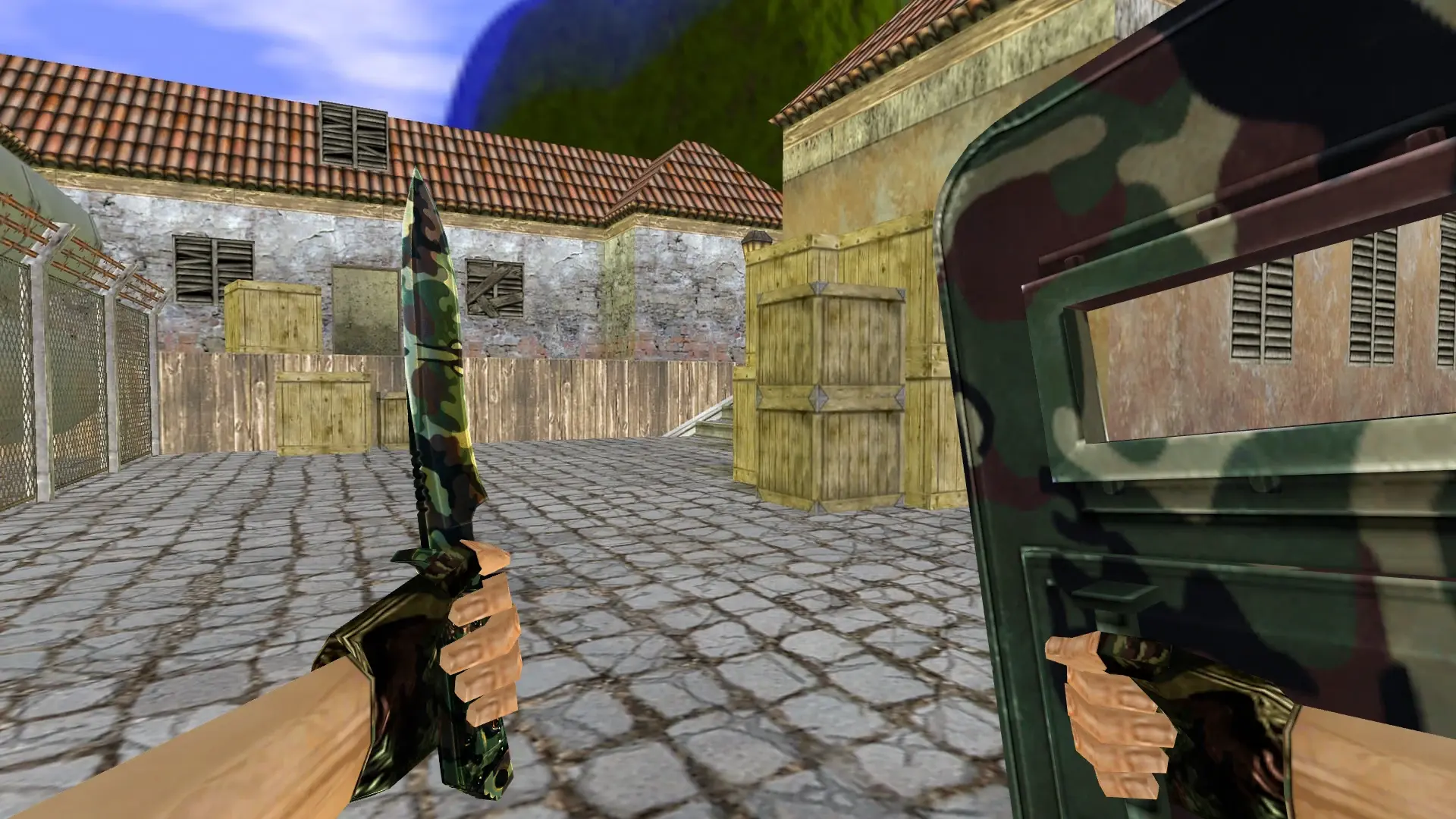SHIELD_KNIFE: Camo Weapon Pack — de_inferno (first person)