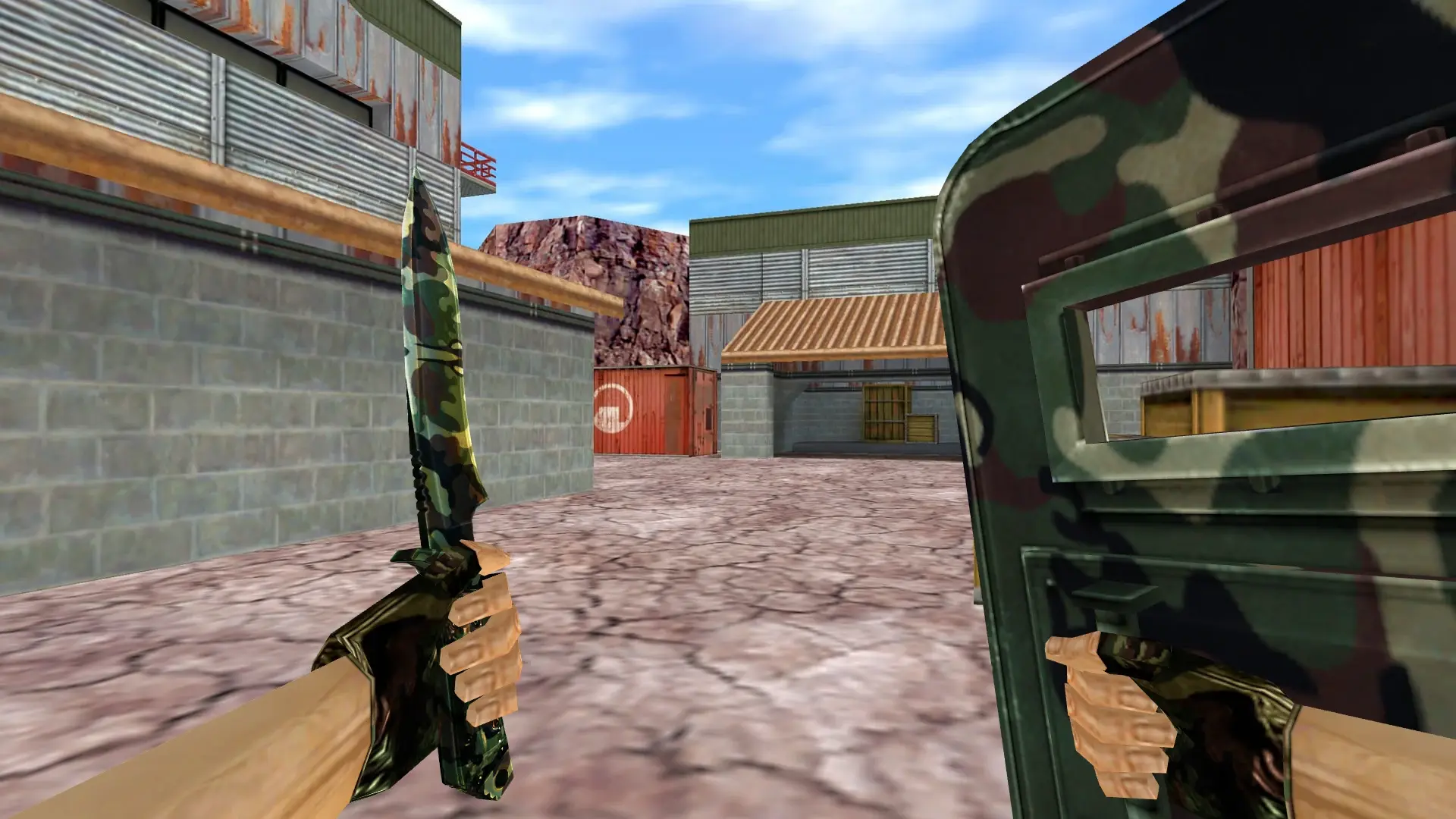 SHIELD_KNIFE: Camo Weapon Pack — de_nuke (first person)
