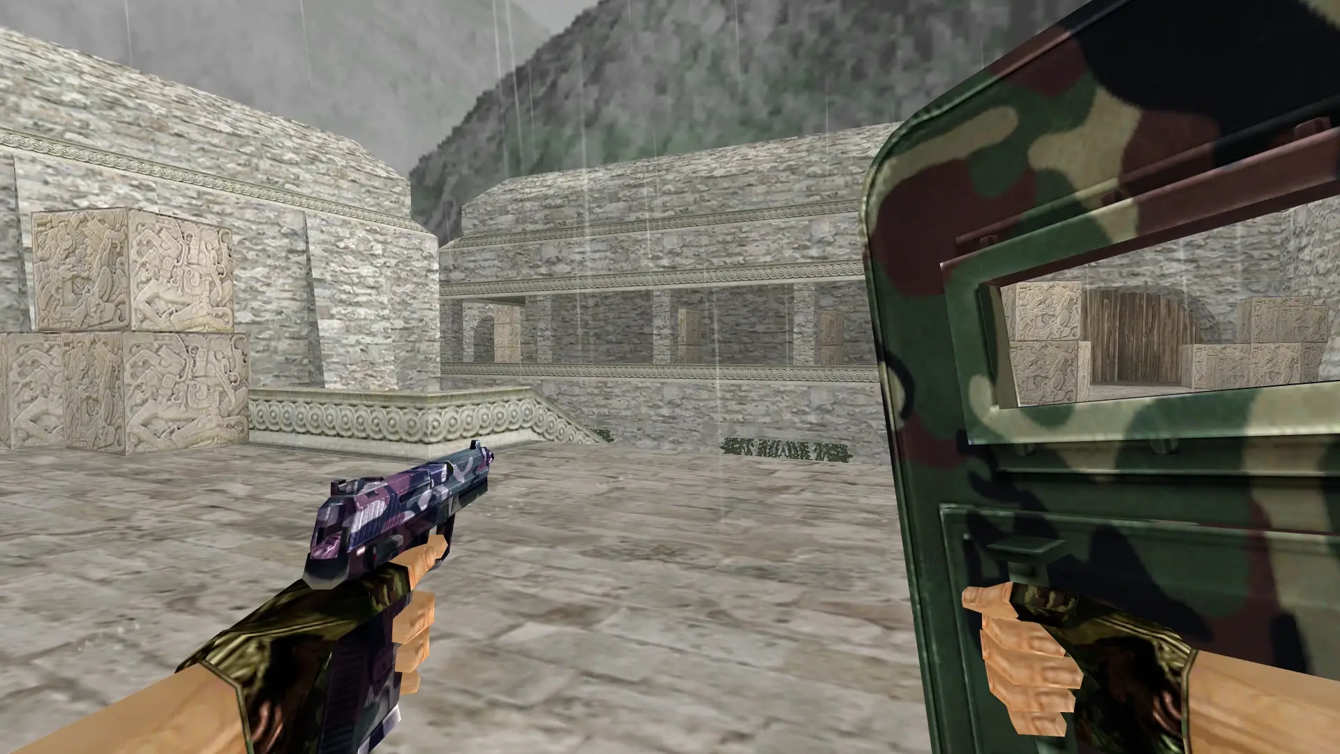 SHIELD_USP: Camo Weapon Pack — de_aztec (first person)