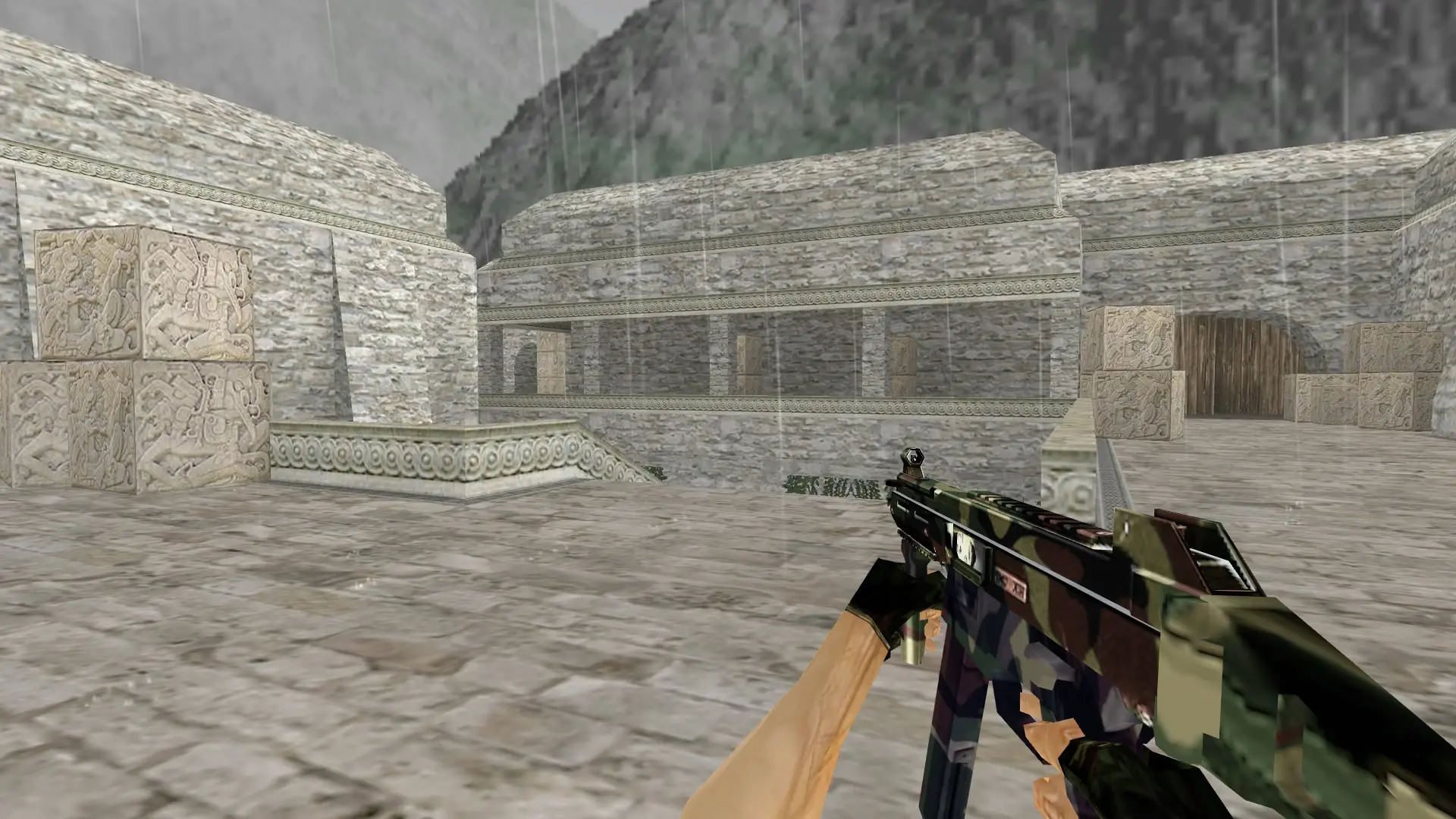 UMP-45: Camo Weapon Pack — de_aztec (first person)