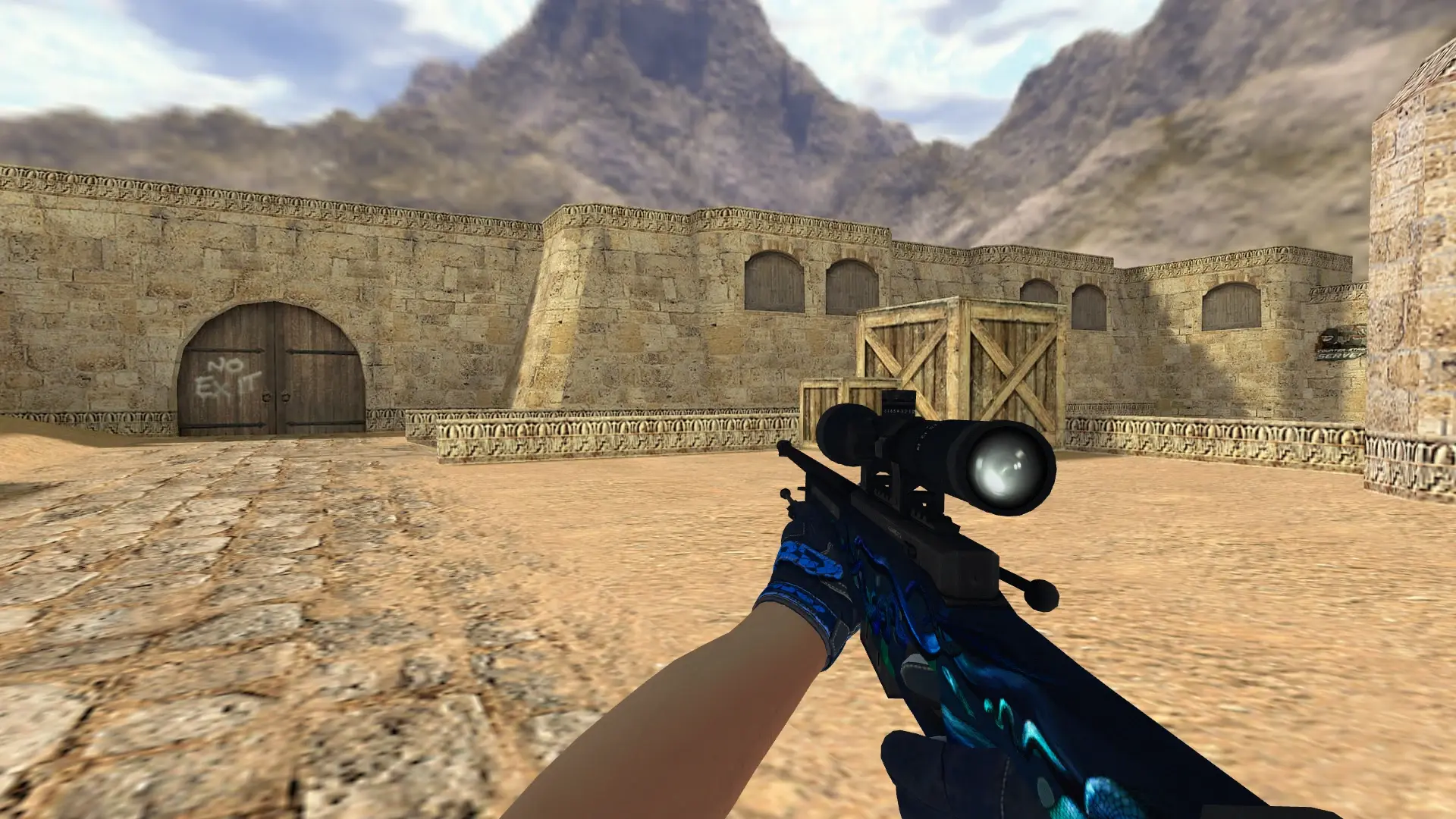 AWP — Polygon Moto Gloves Weapon Pack — de_dust2 (first person)