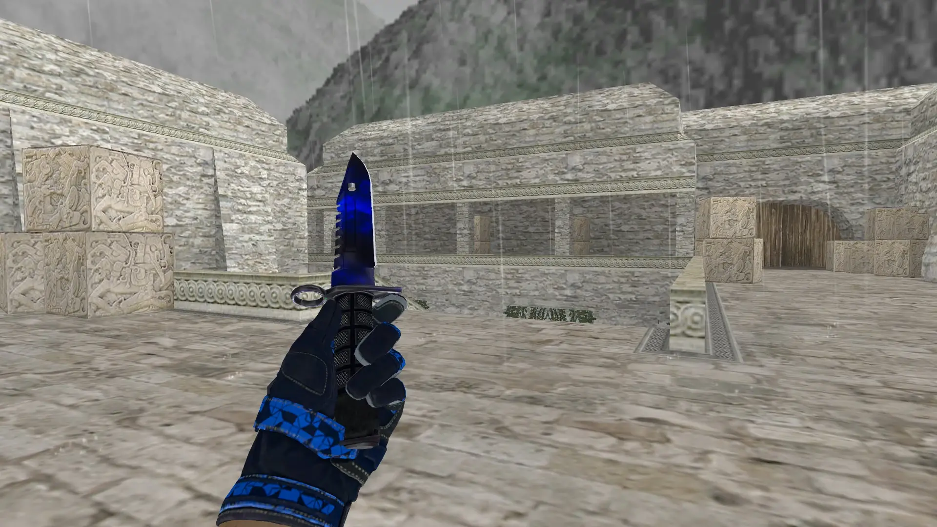 Knife — Polygon Moto Gloves Weapon Pack — de_aztec (first person)