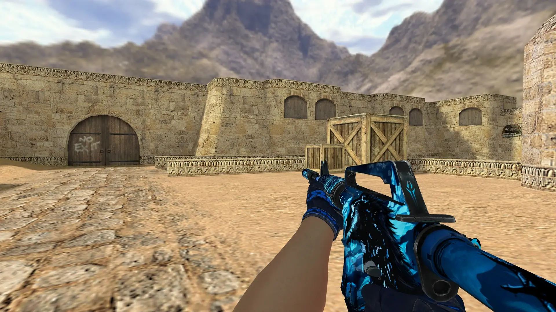 M4A1 — Polygon Moto Gloves Weapon Pack — de_dust2 (first person)