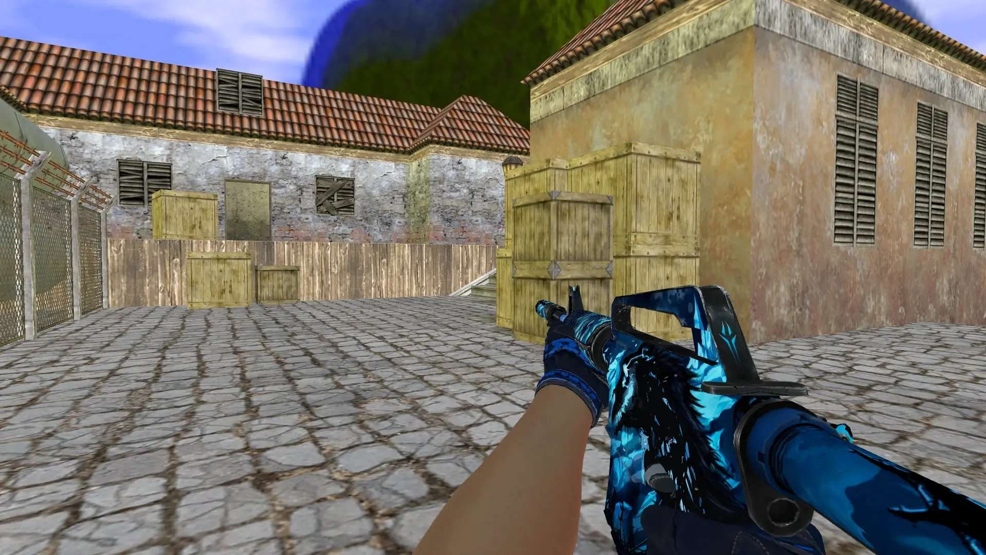 M4A1 — Polygon Moto Gloves Weapon Pack — de_inferno (first person)