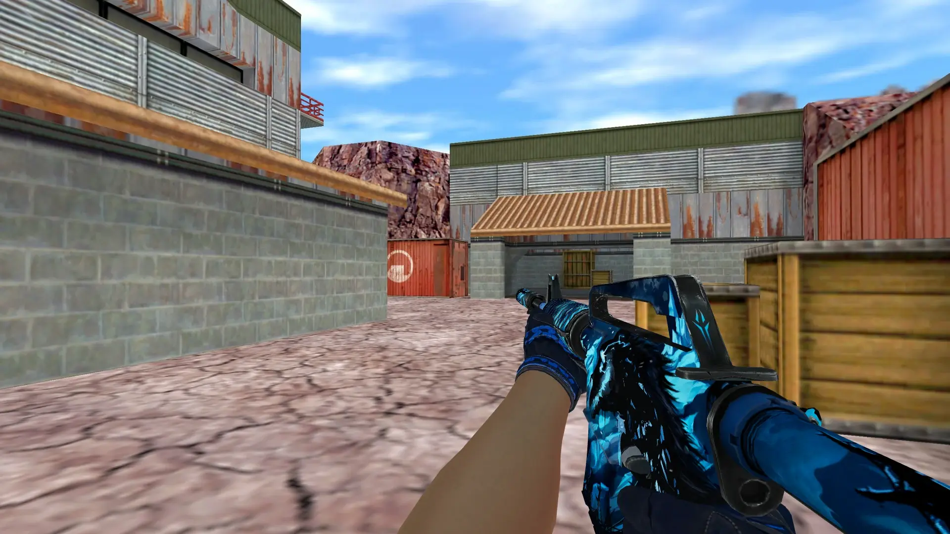 M4A1 — Polygon Moto Gloves Weapon Pack — de_nuke (first person)