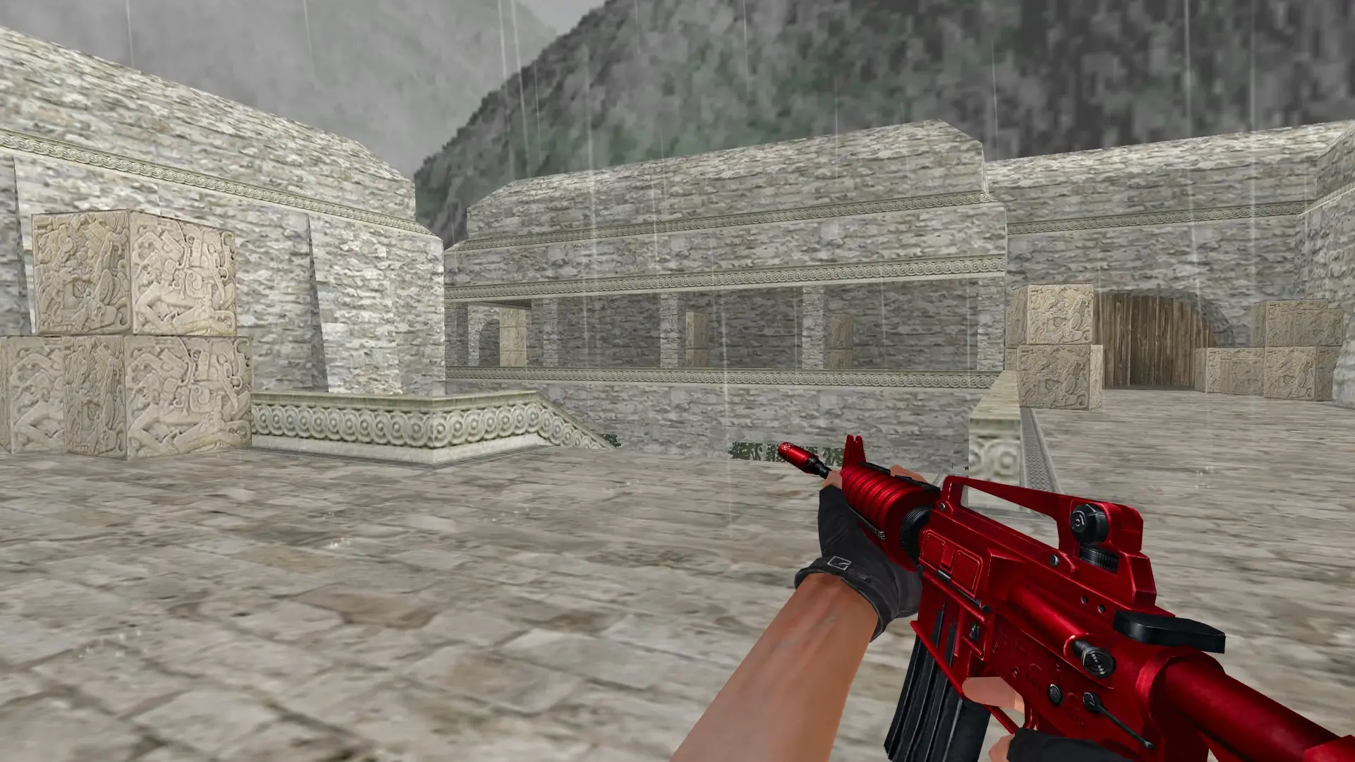 M4A1 — Red Pack CSO — de_aztec (first person)