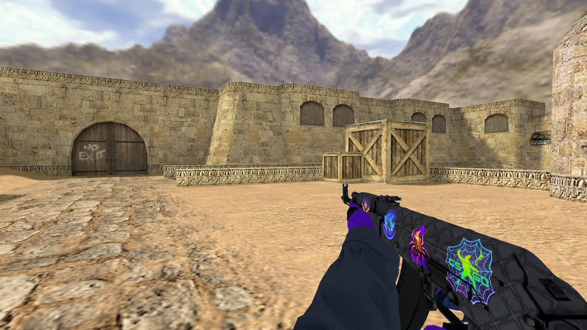 AK-47: Pandora's Box Sport Gloves (CT) — de_dust2 (first person)