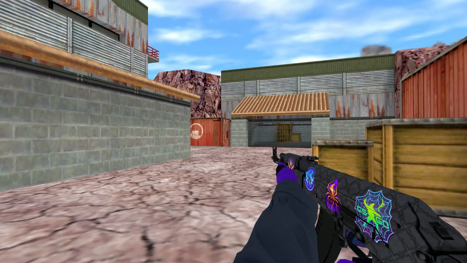 AK-47: Pandora's Box Sport Gloves (CT) — de_nuke (first person)