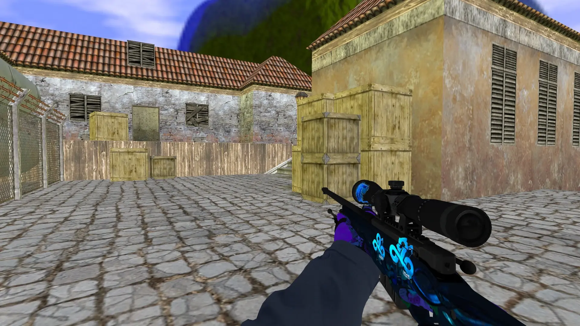 AWP: Pandora's Box Sport Gloves (CT) — de_inferno (first person)