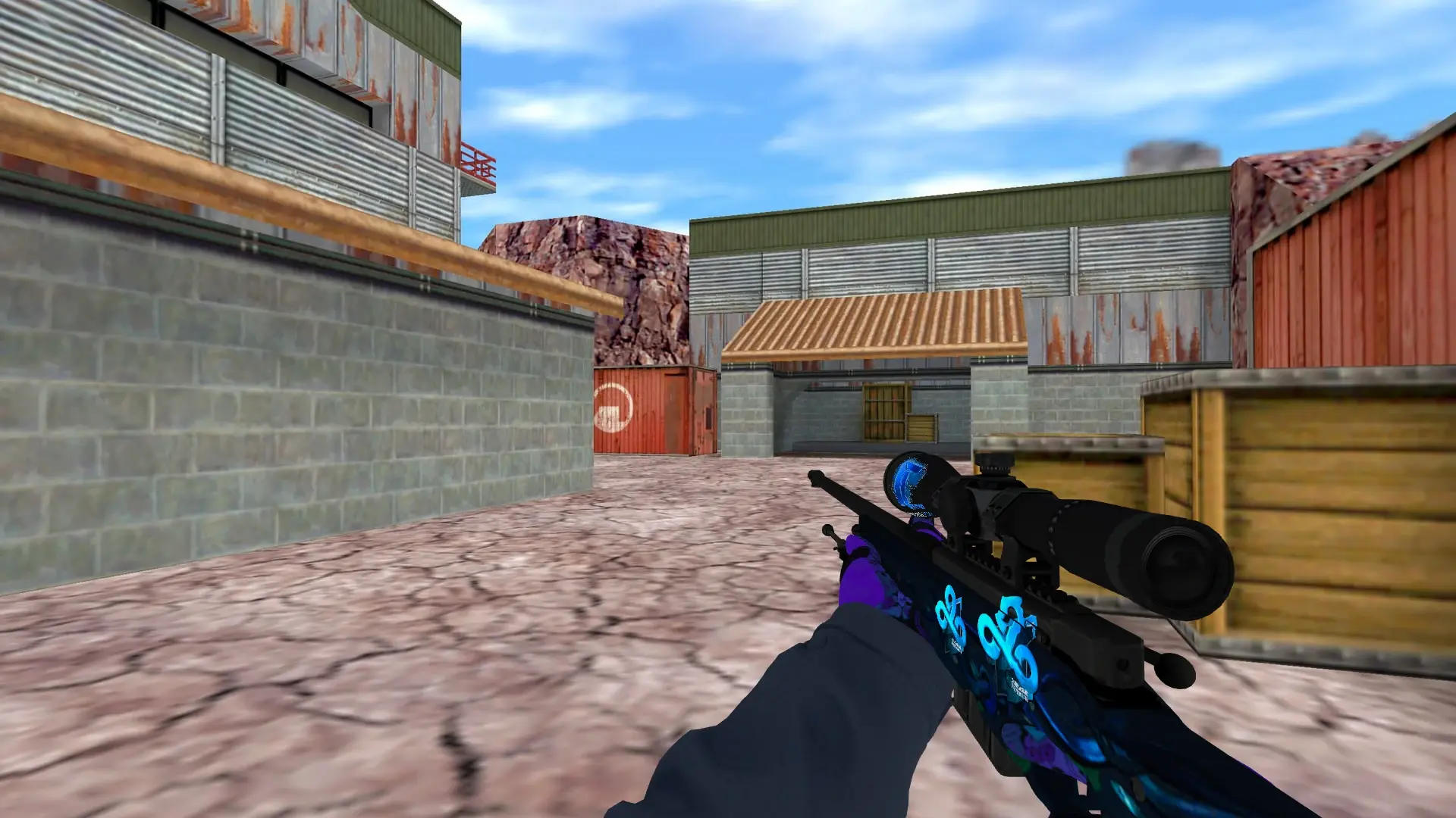 AWP: Pandora's Box Sport Gloves (CT) — de_nuke (first person)
