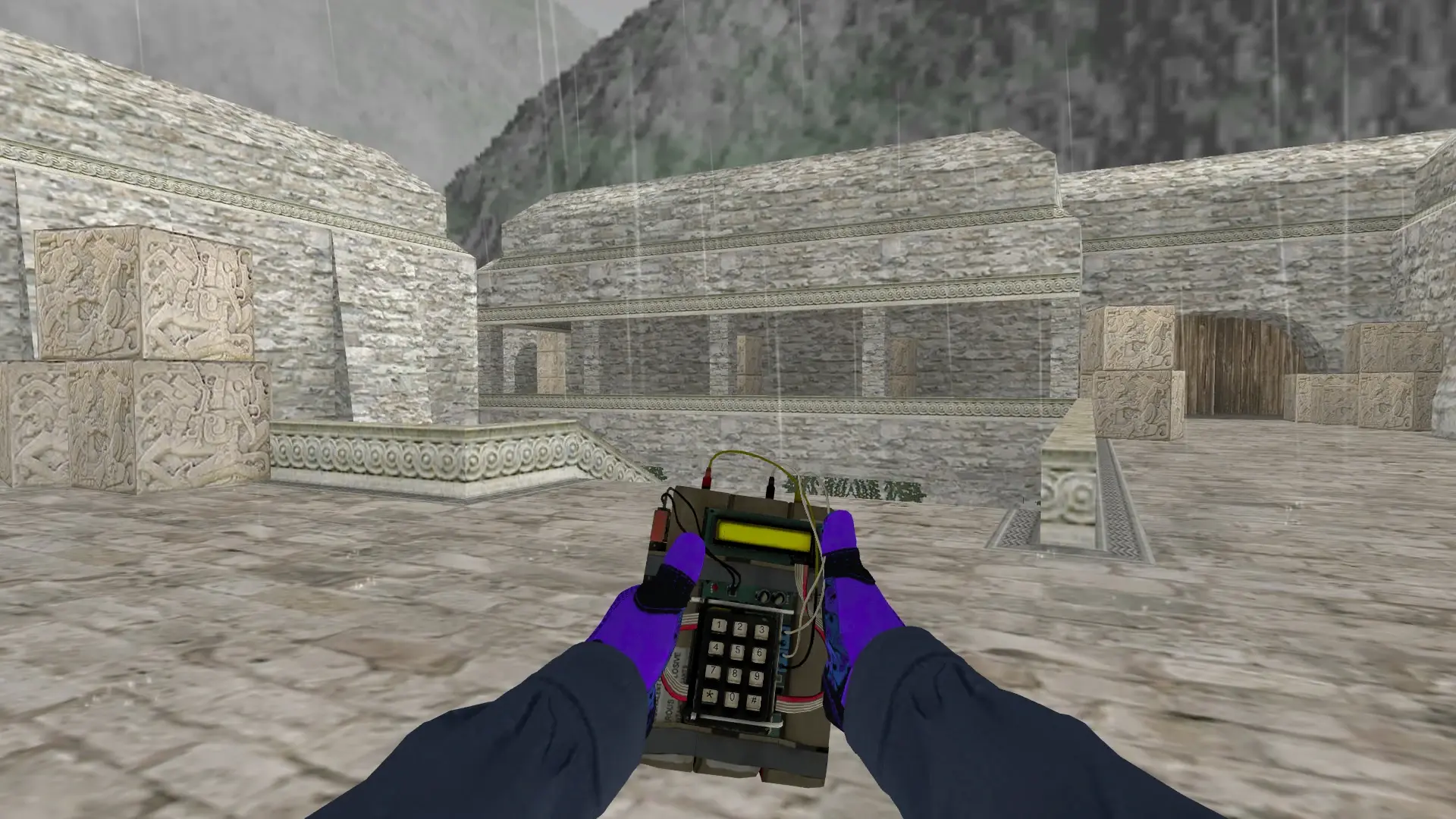 C4: Pandora's Box Sport Gloves (CT) — de_aztec (first person)