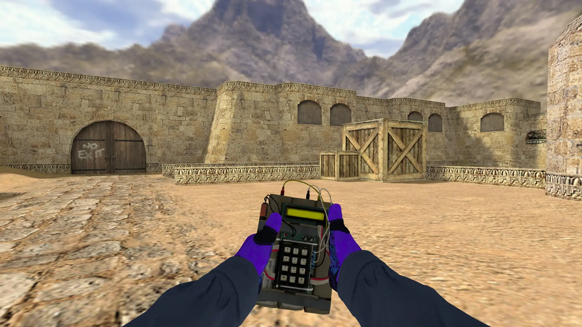 C4: Pandora's Box Sport Gloves (CT) — de_dust2 (first person)