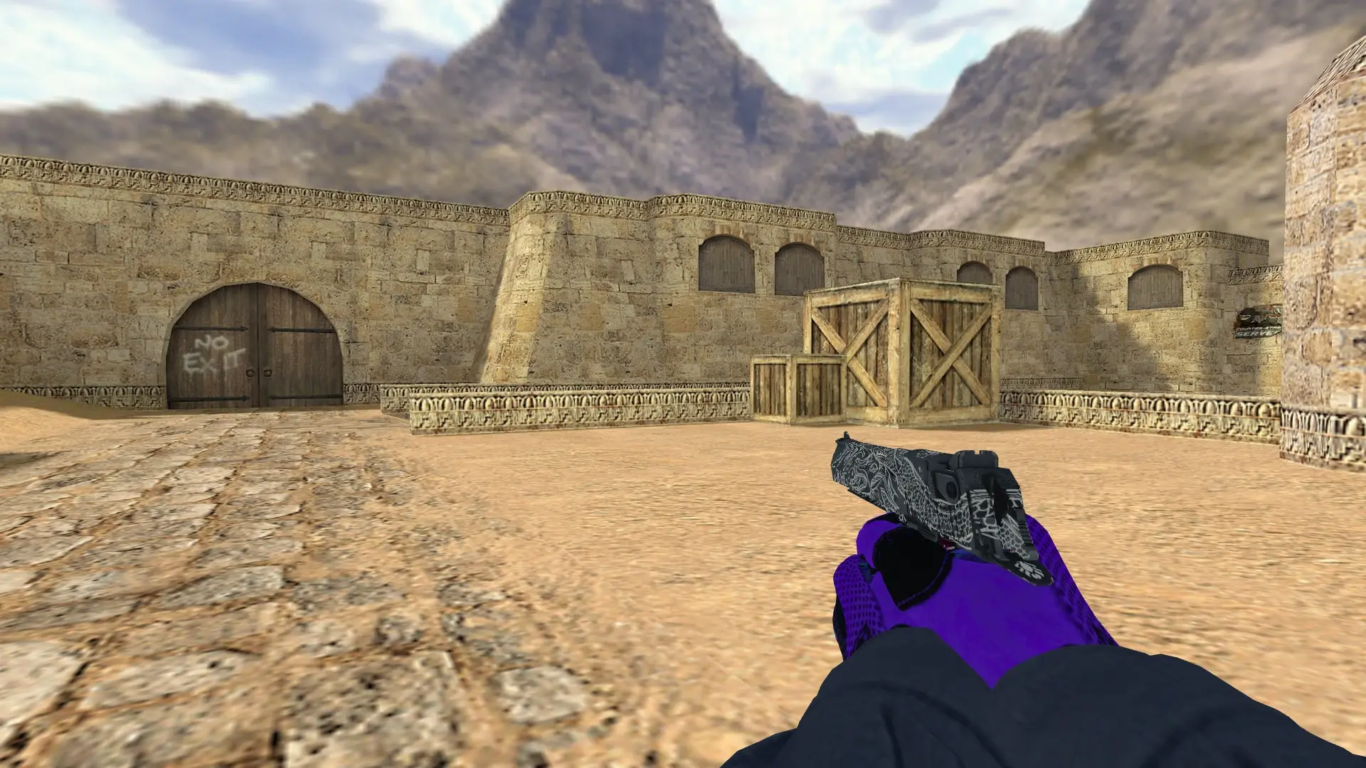 Desert Eagle: Pandora's Box Sport Gloves (CT) — de_dust2 (first person)