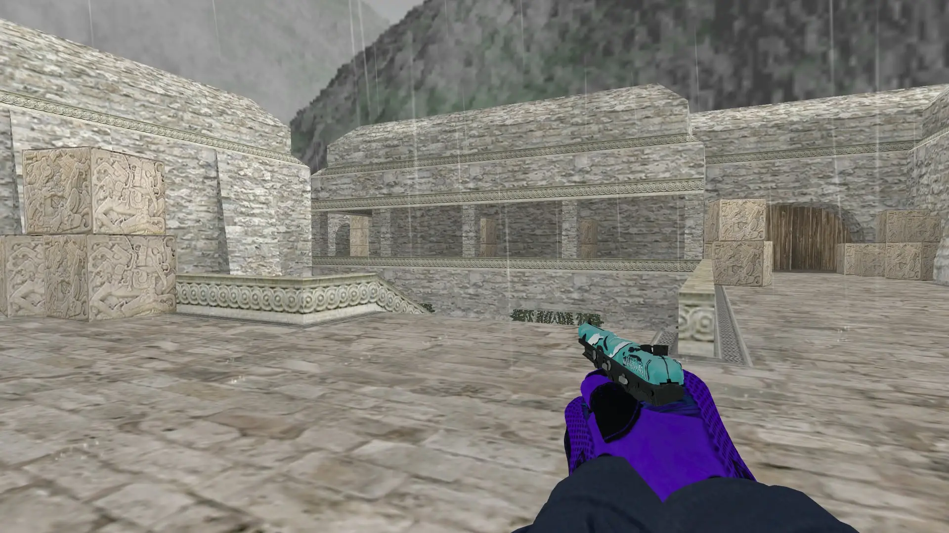 Five-SeveN: Pandora's Box Sport Gloves (CT) — de_aztec (first person)