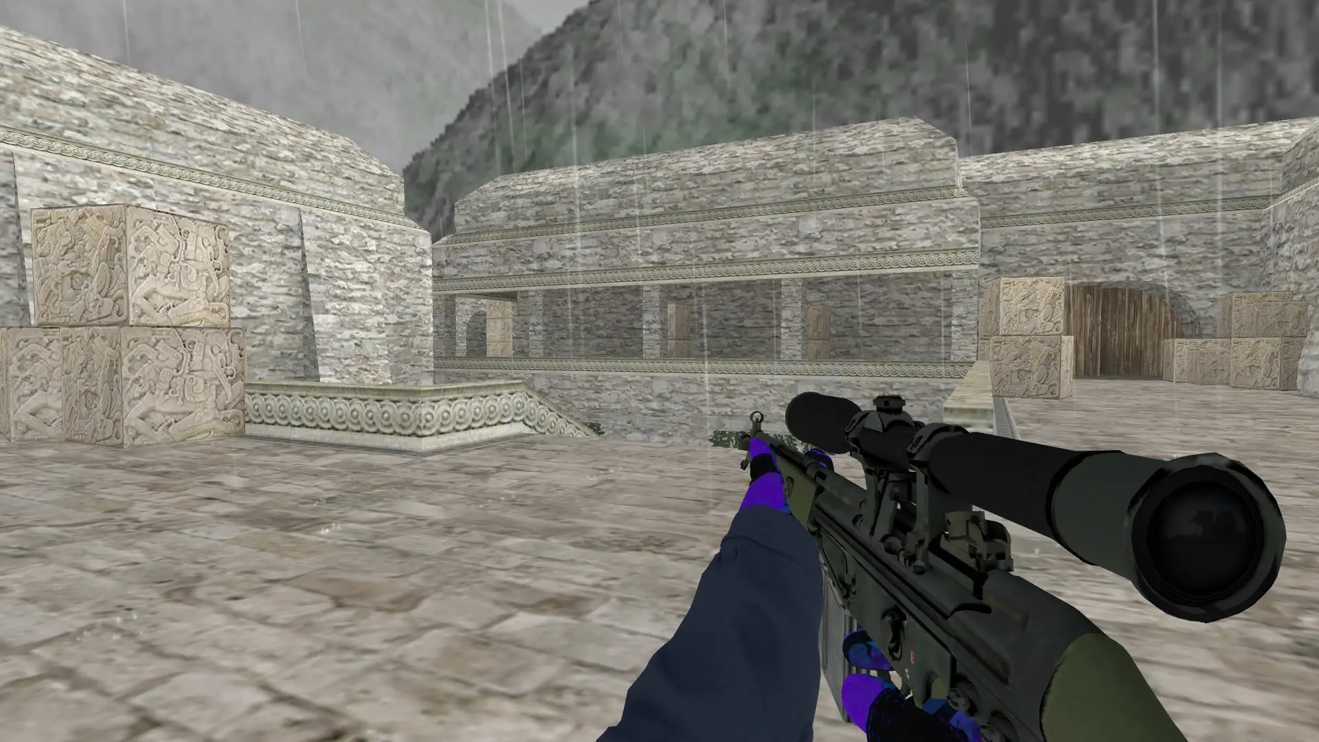 G3SG1: Pandora's Box Sport Gloves (CT) — de_aztec (first person)