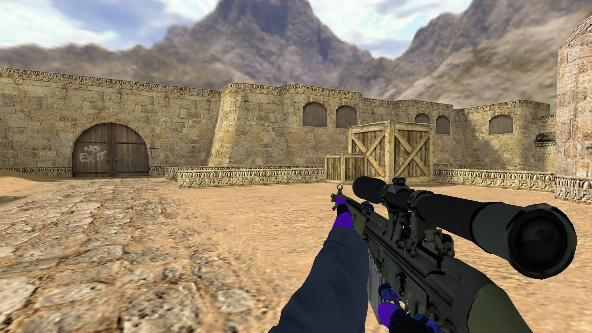 G3SG1: Pandora's Box Sport Gloves (CT) — de_dust2 (first person)