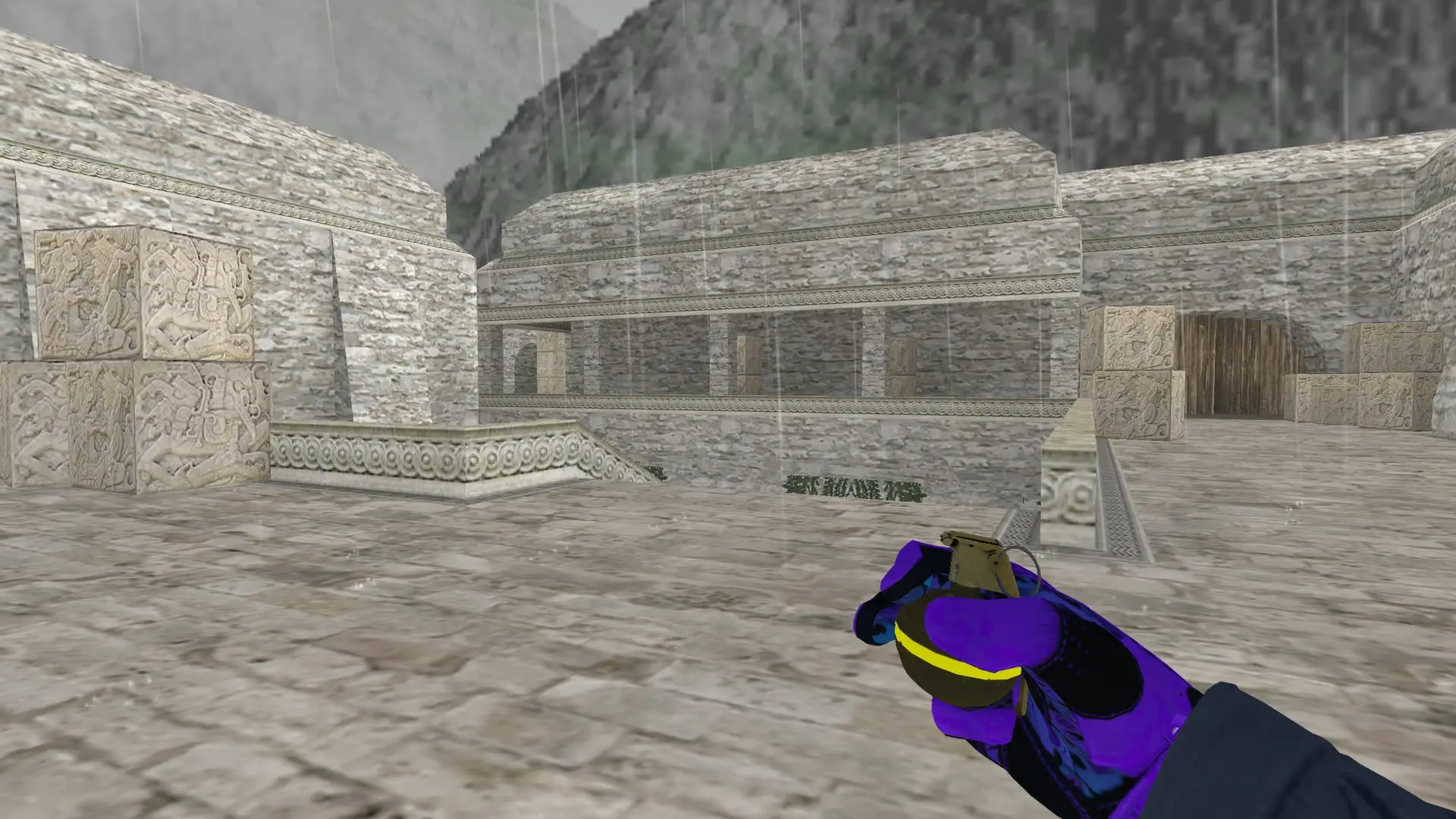 HE Grenade: Pandora's Box Sport Gloves (CT) — de_aztec (first person)