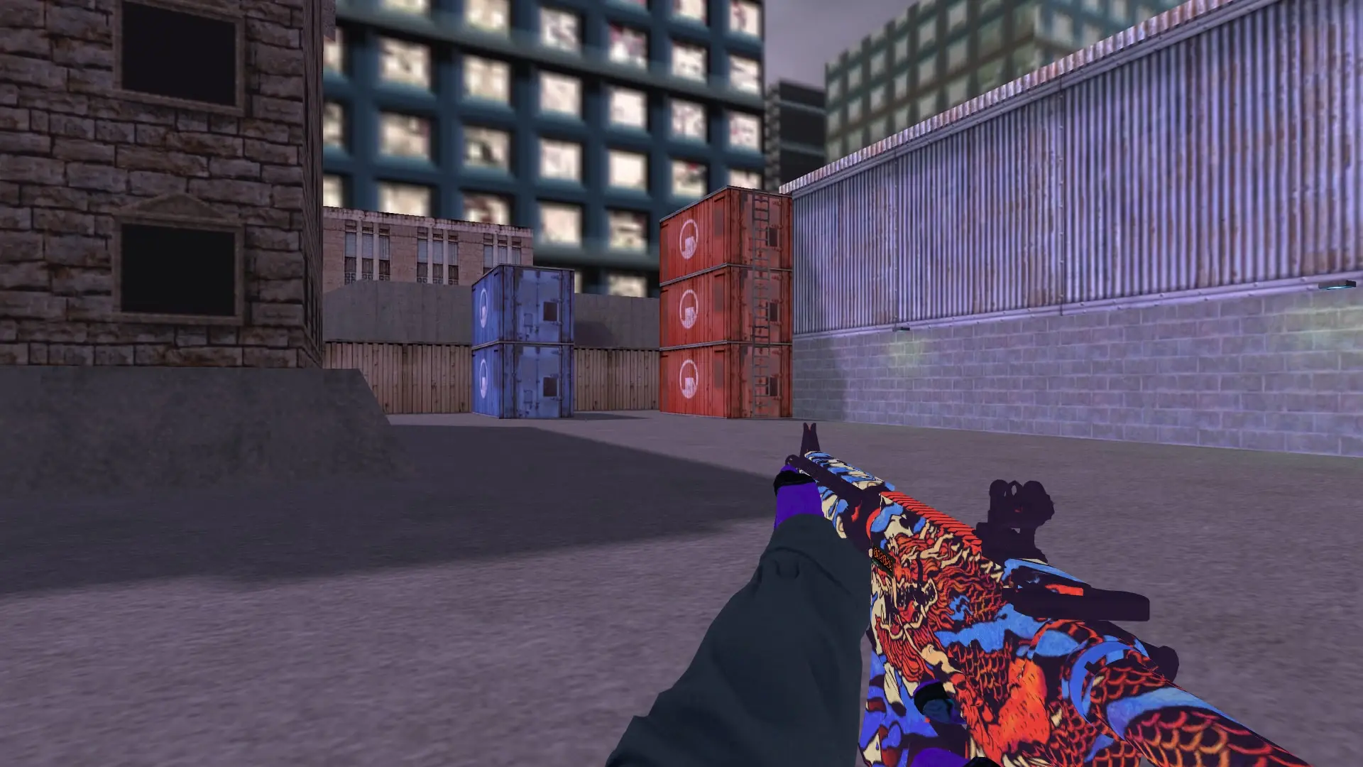M4A1: Pandora's Box Sport Gloves (CT) — cs_assault (first person)