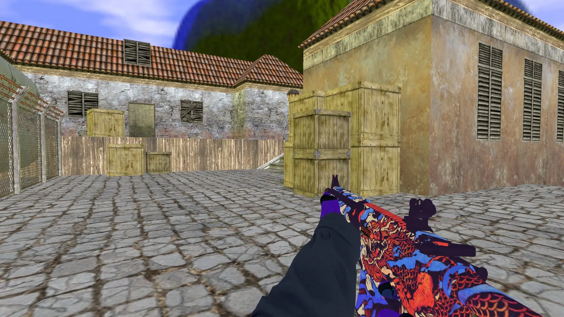 M4A1: Pandora's Box Sport Gloves (CT) — de_inferno (first person)