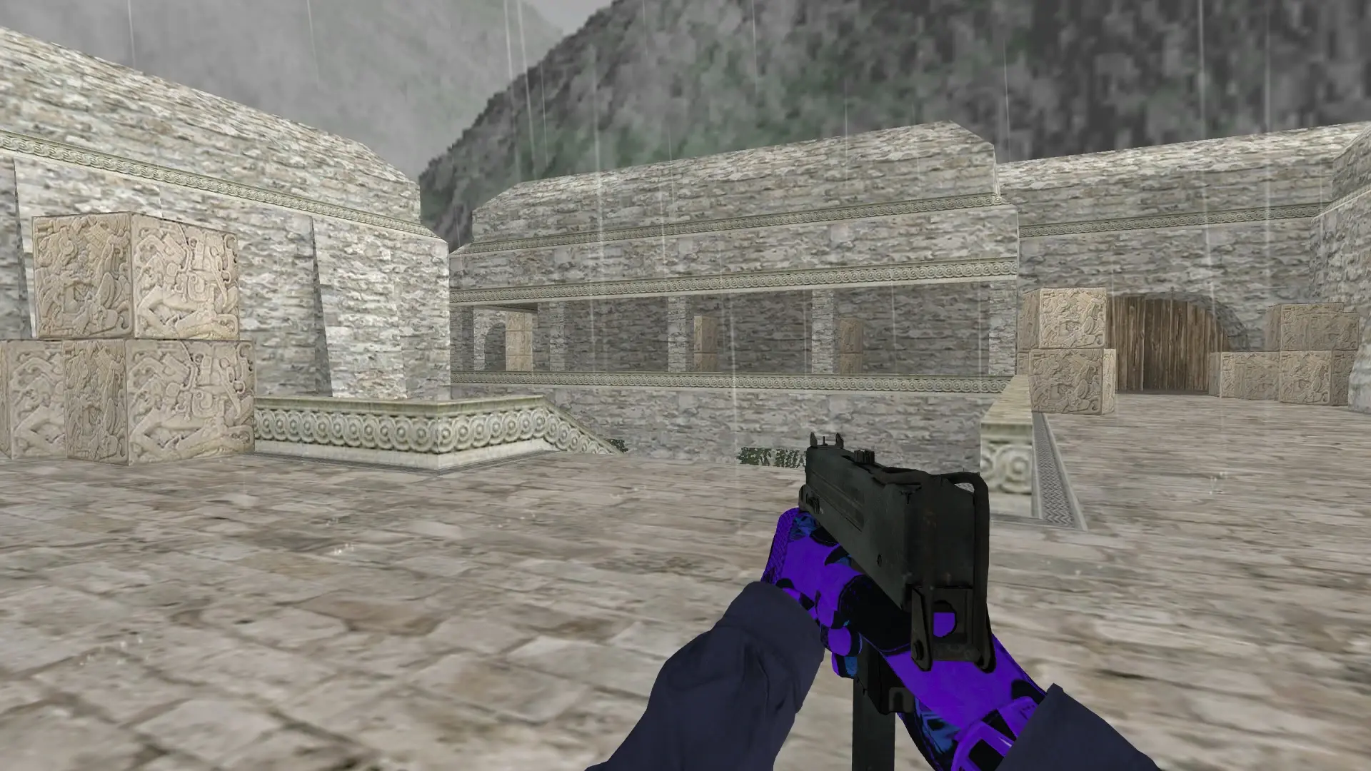 MAC-10: Pandora's Box Sport Gloves (CT) — de_aztec (first person)