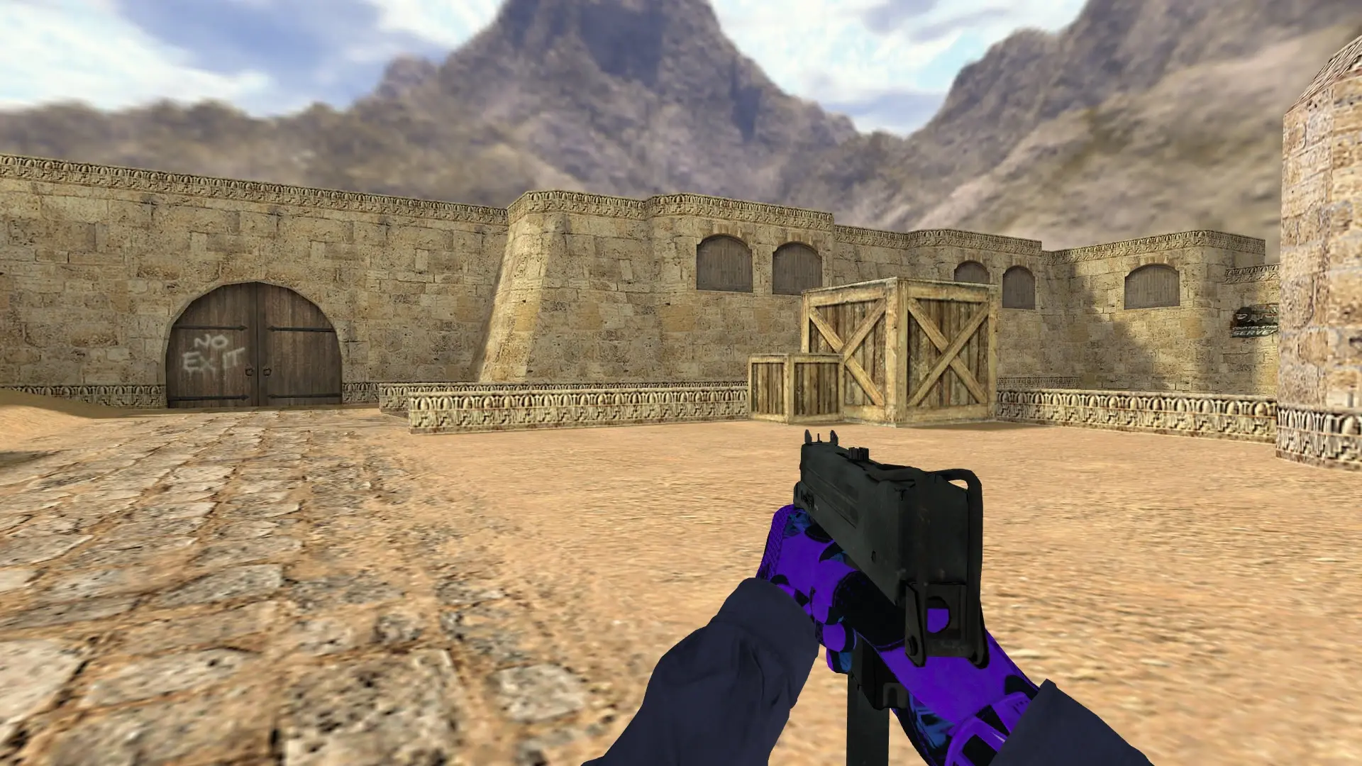 MAC-10: Pandora's Box Sport Gloves (CT) — de_dust2 (first person)
