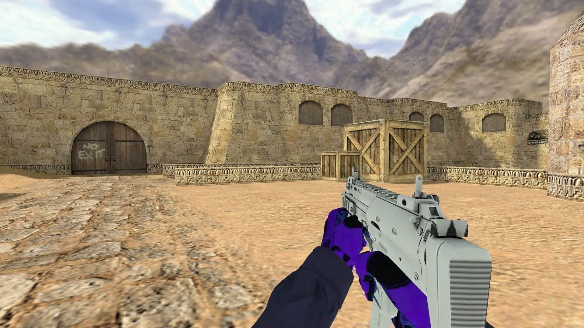 MP5: Pandora's Box Sport Gloves (CT) — de_dust2 (first person)