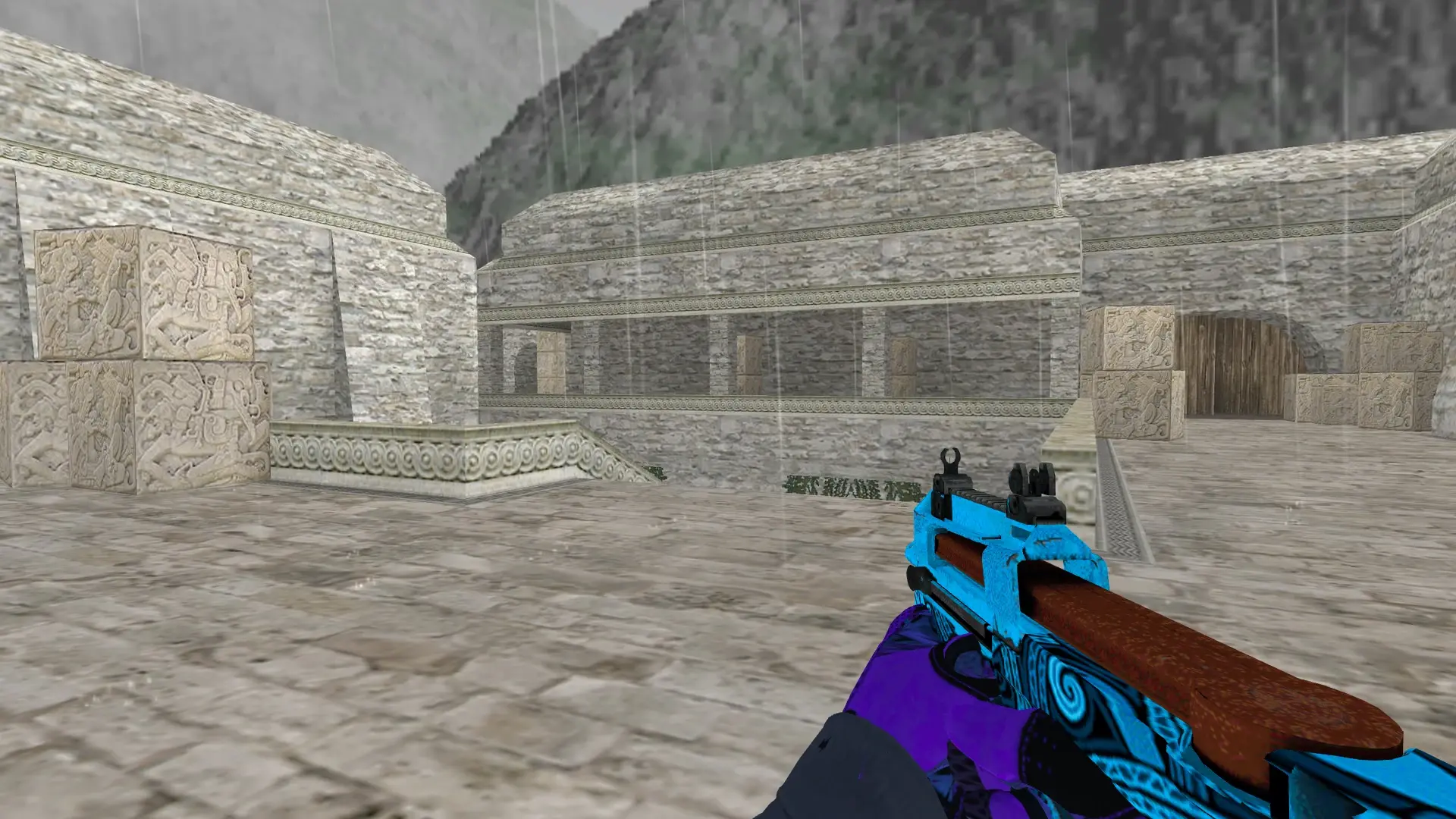 P90: Pandora's Box Sport Gloves (CT) — de_aztec (first person)
