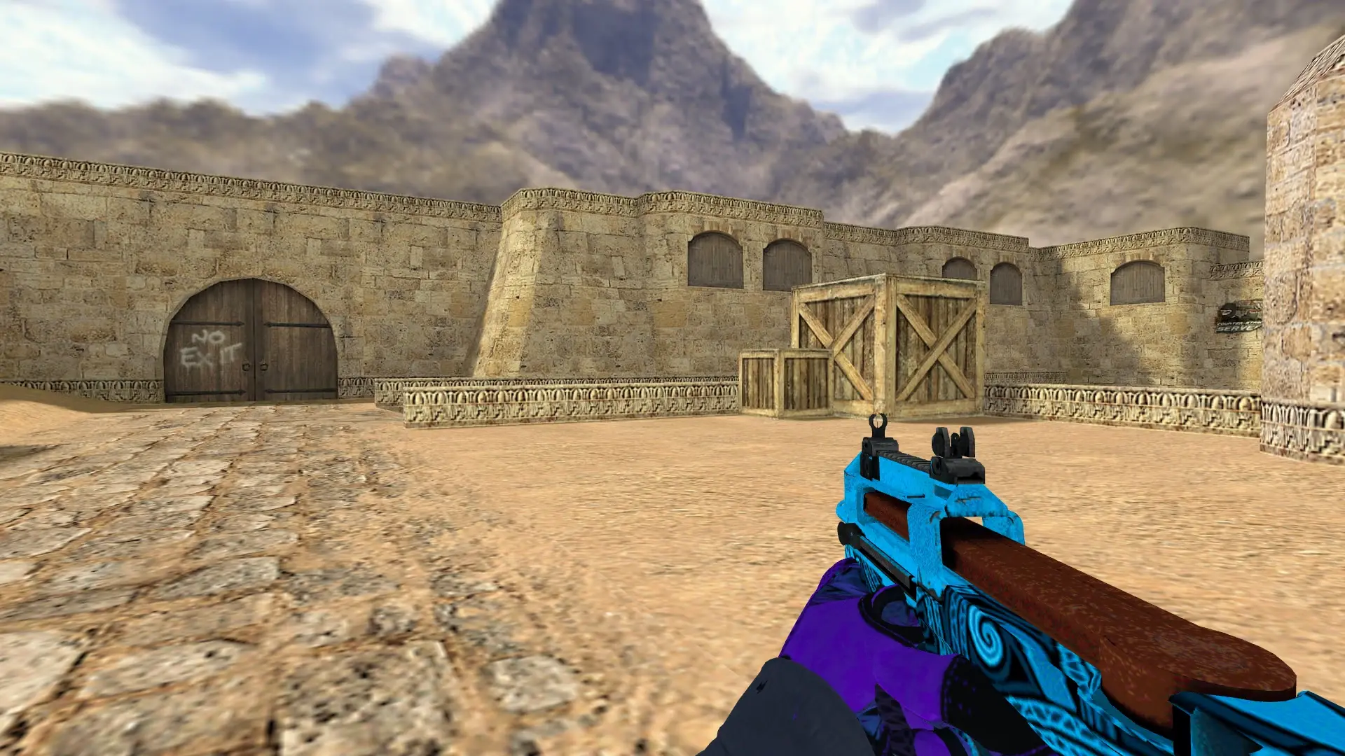 P90: Pandora's Box Sport Gloves (CT) — de_dust2 (first person)