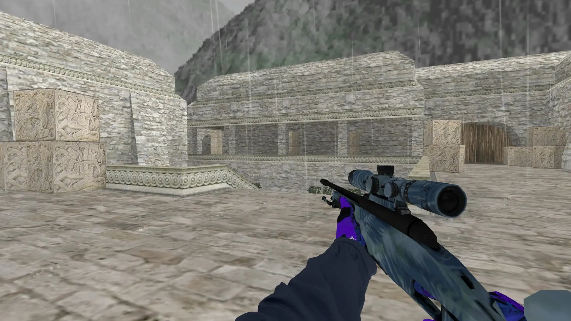 Scout: Pandora's Box Sport Gloves (CT) — de_aztec (first person)