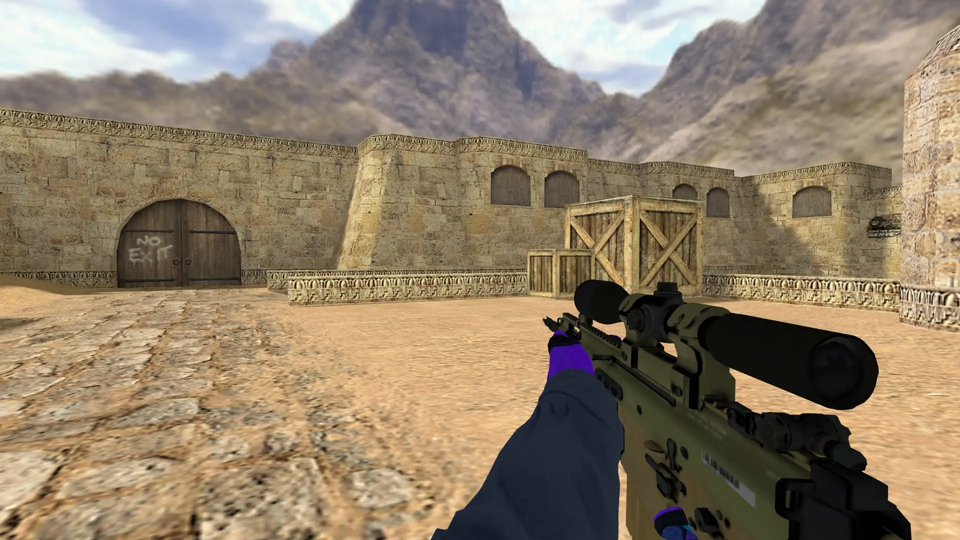 SG550: Pandora's Box Sport Gloves (CT) — de_dust2 (first person)