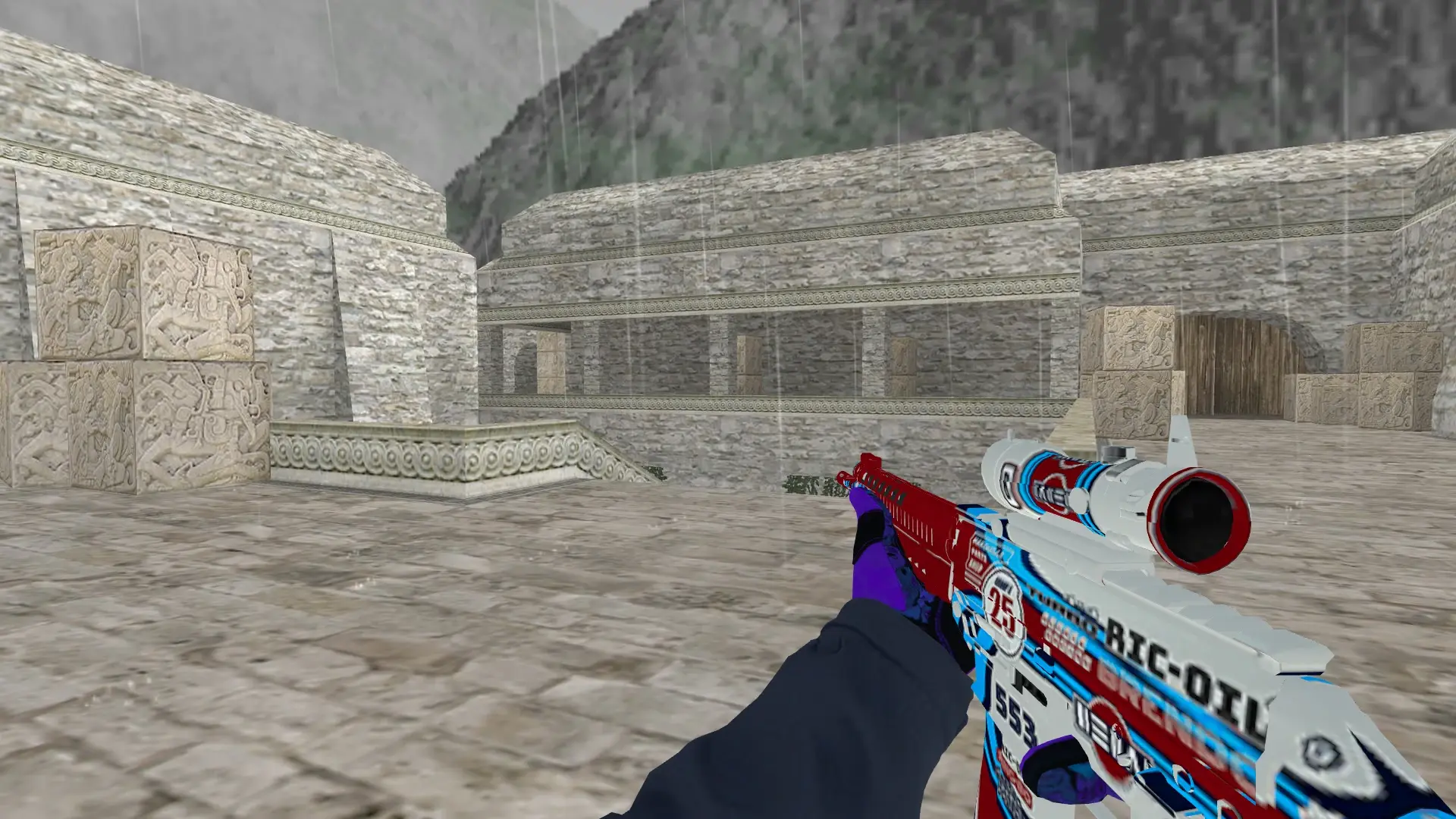SG552: Pandora's Box Sport Gloves (CT) — de_aztec (first person)