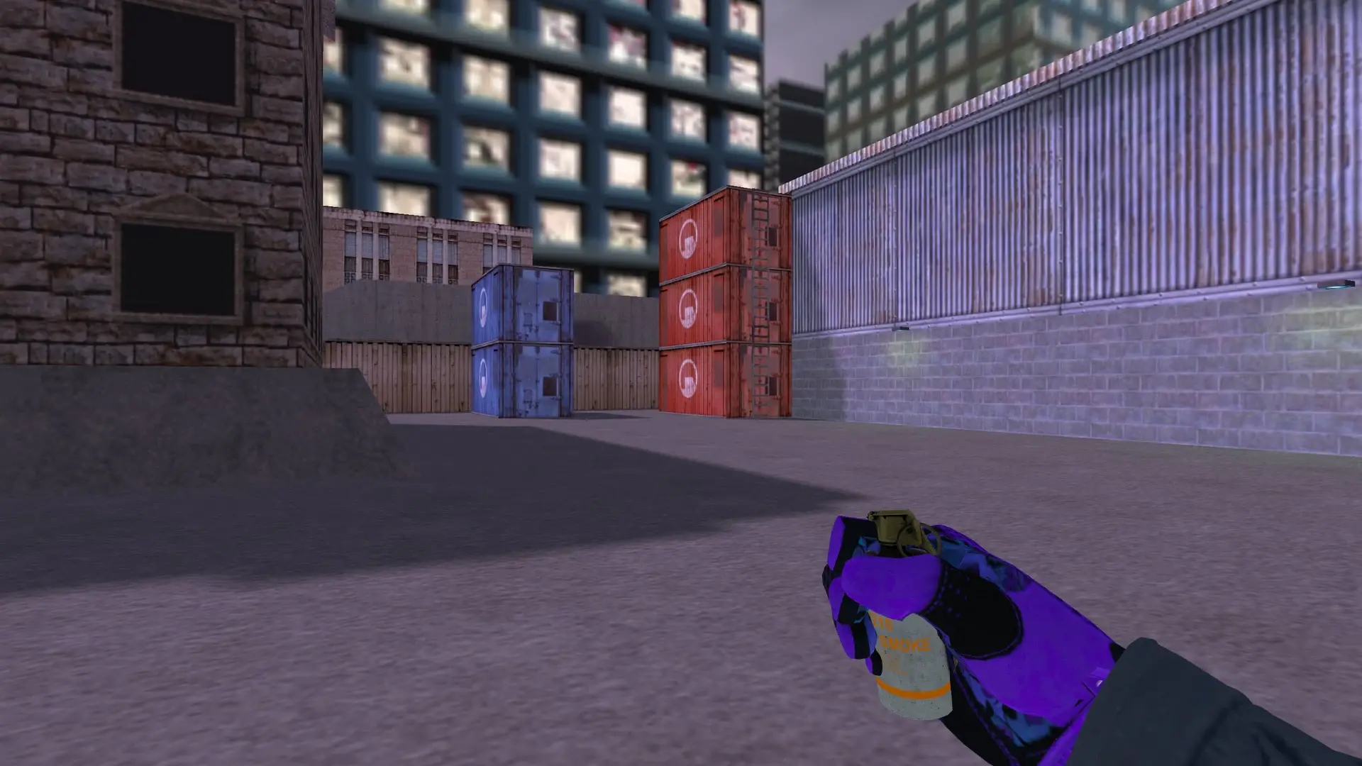 Smoke Grenade: Pandora's Box Sport Gloves (CT) — cs_assault (first person)