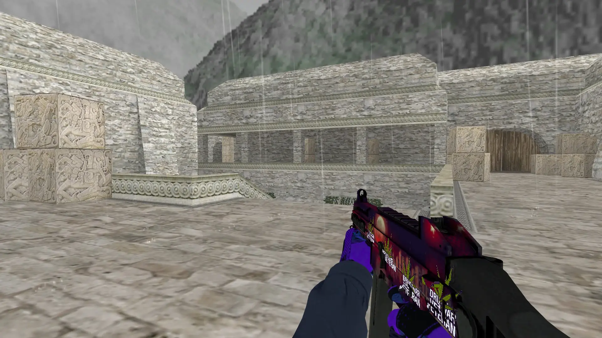 UMP-45: Pandora's Box Sport Gloves (CT) — de_aztec (first person)