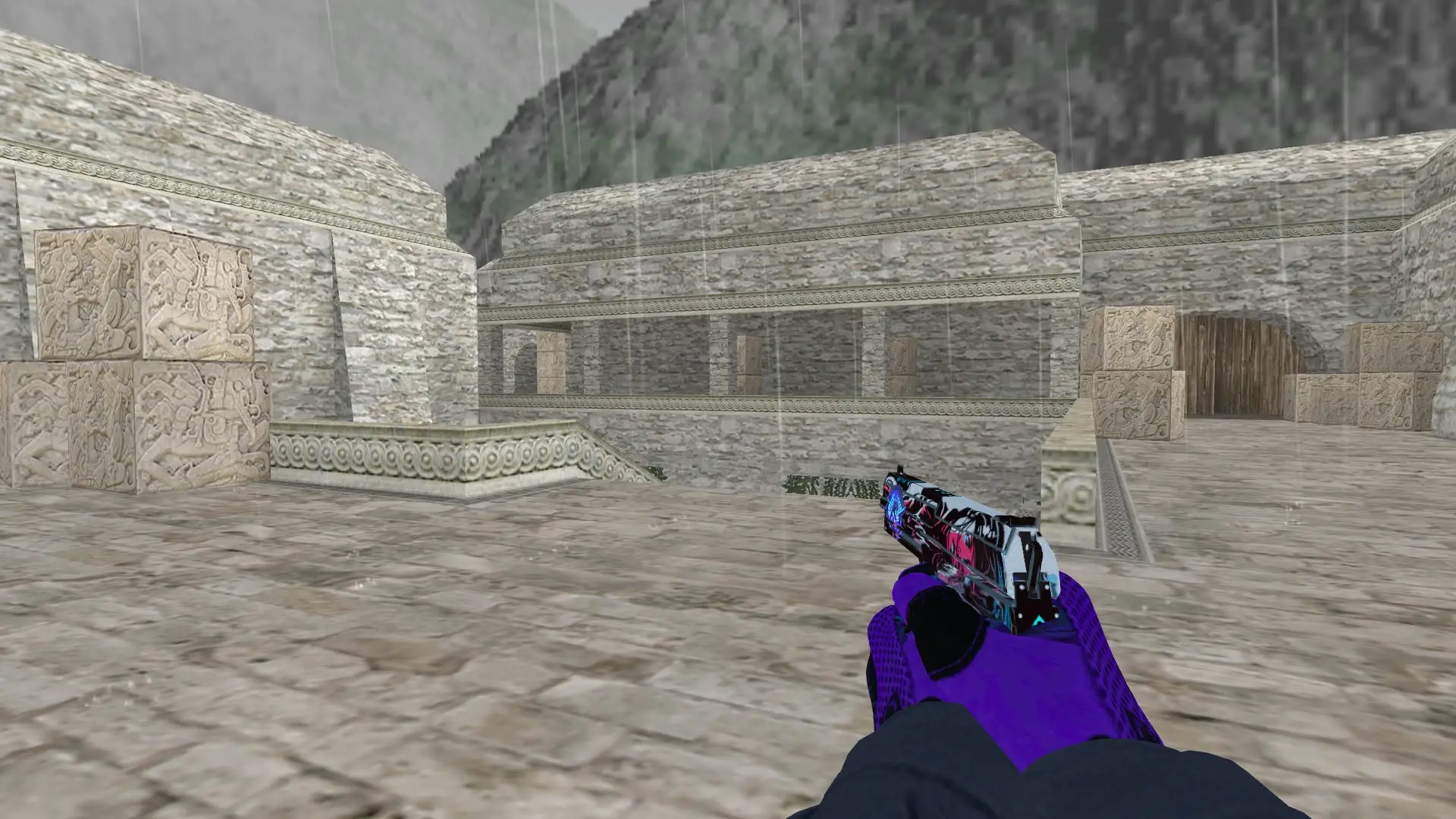 USP: Pandora's Box Sport Gloves (CT) — de_aztec (first person)