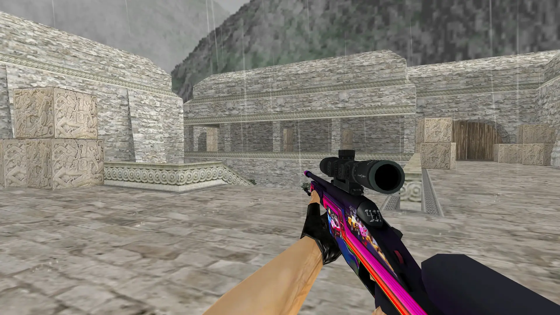 Scout — Riptide Weapon Skins Pack — de_aztec (first person)