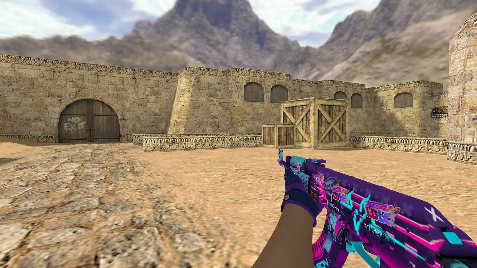 AK-47: Imperial Plaid Driver Gloves — de_dust2 (first person)