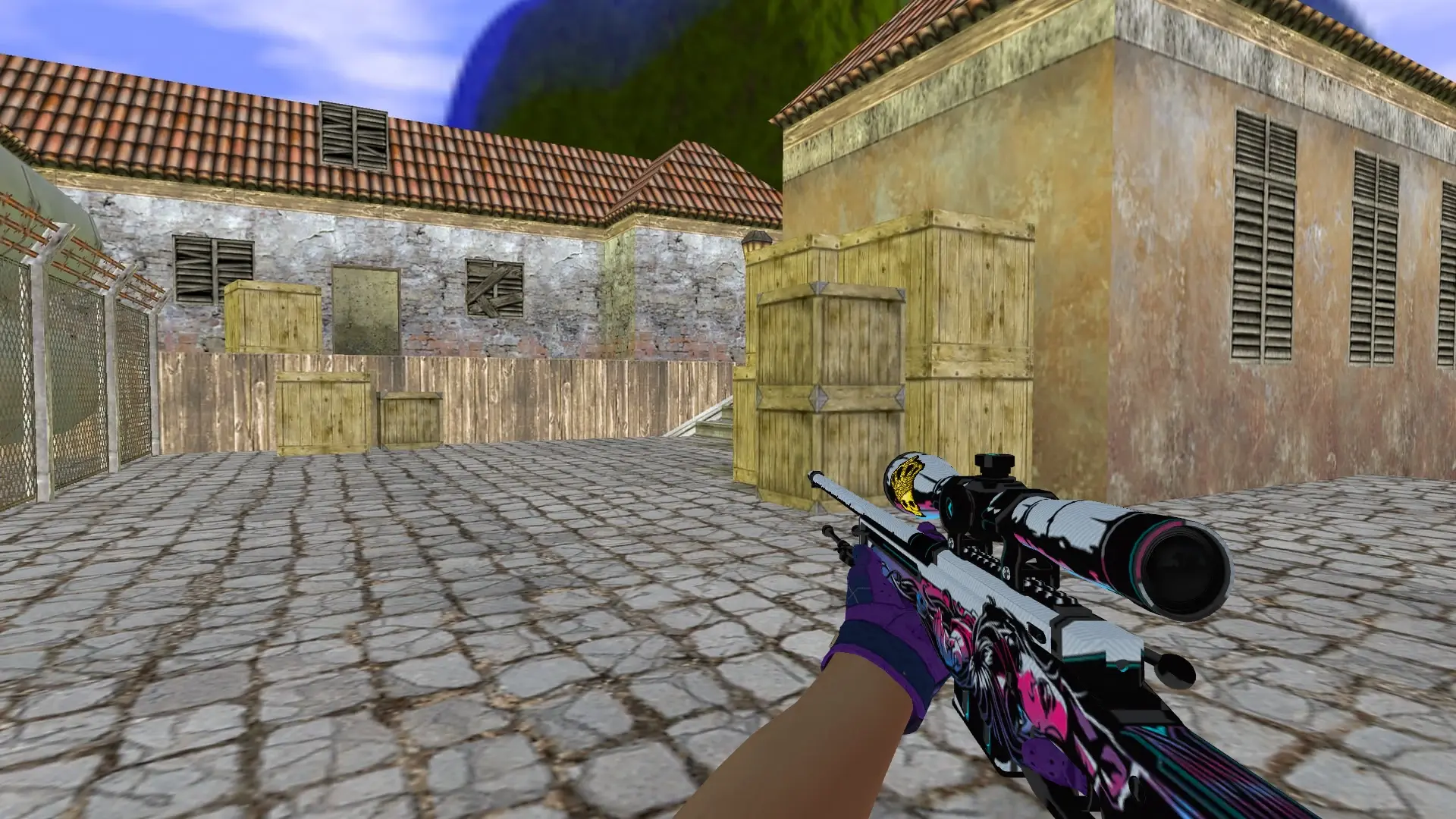 AWP: Imperial Plaid Driver Gloves — de_inferno (first person)