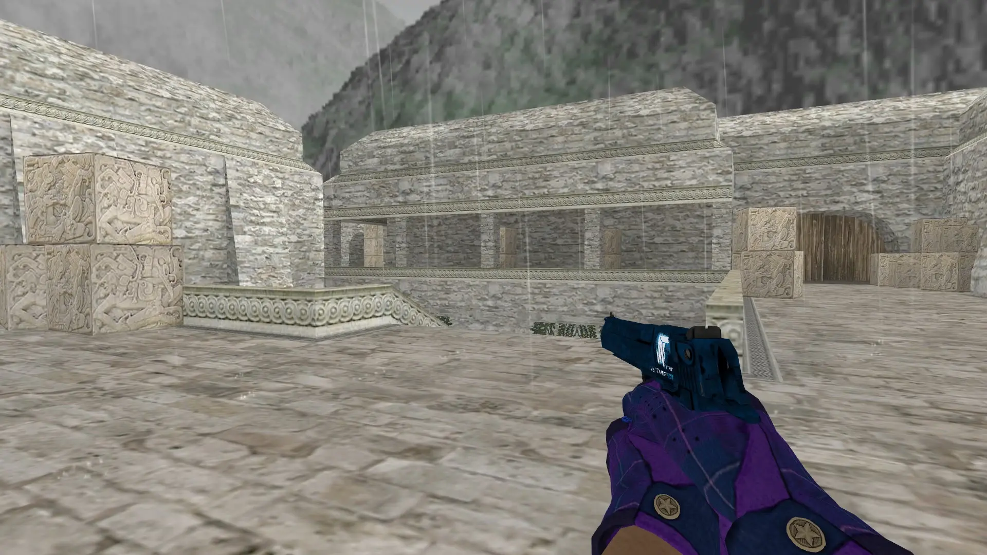 Desert Eagle: Imperial Plaid Driver Gloves — de_aztec (first person)