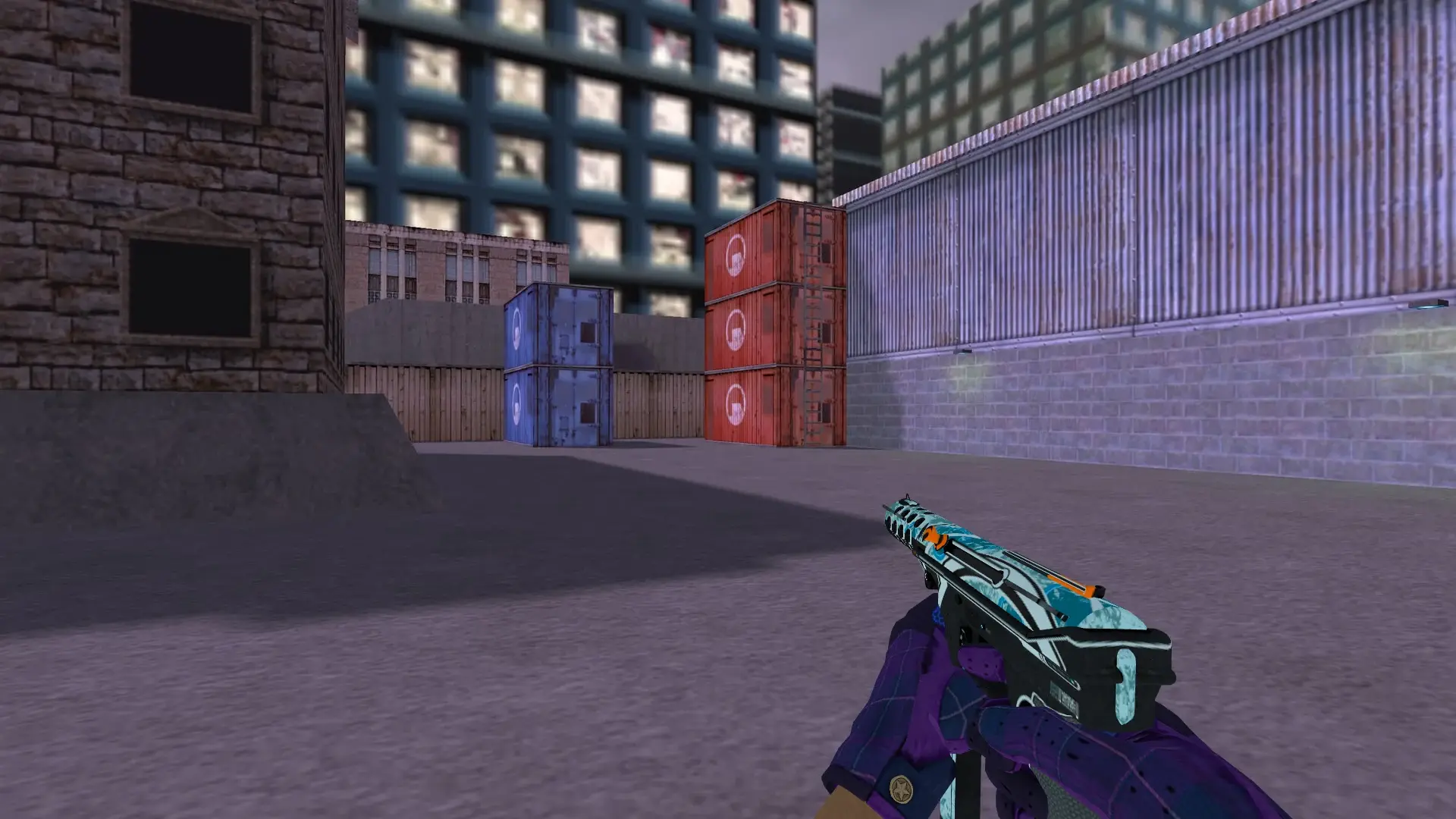 Dual Berettas: Imperial Plaid Driver Gloves — cs_assault (first person)
