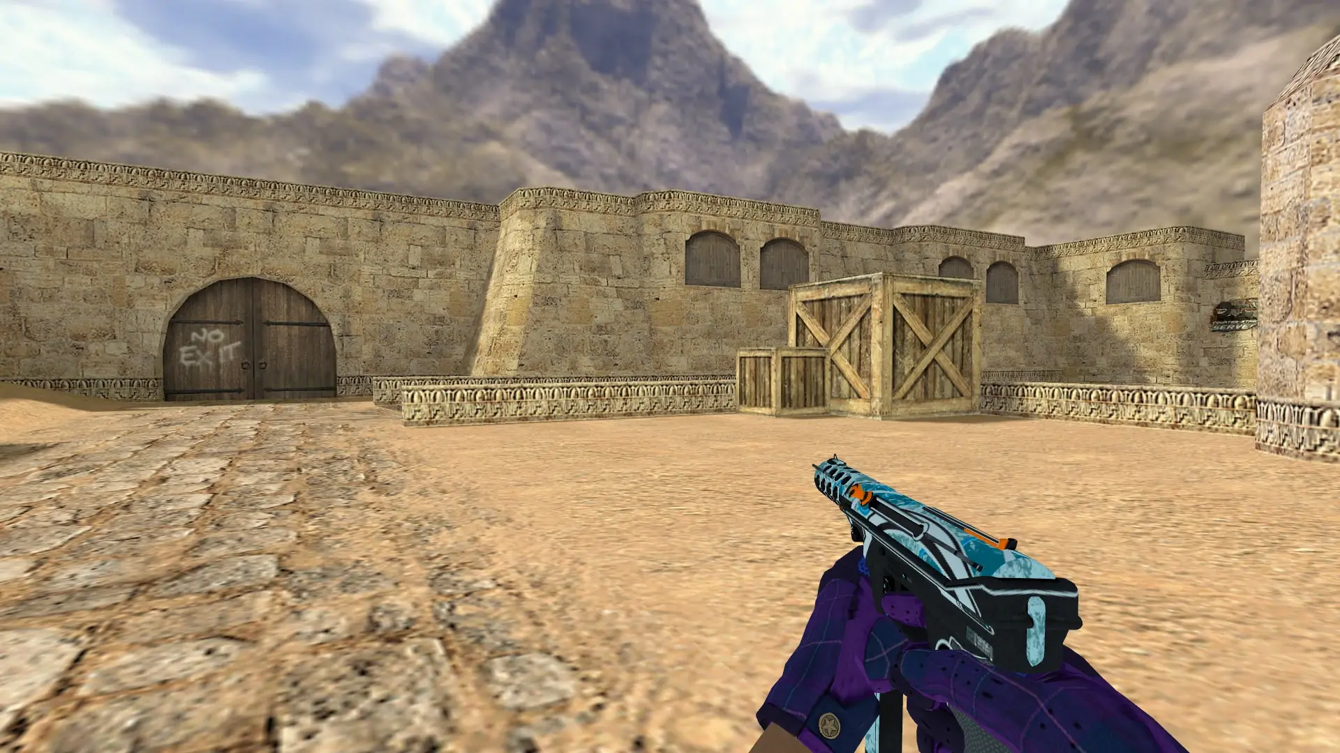 Dual Berettas: Imperial Plaid Driver Gloves — de_dust2 (first person)