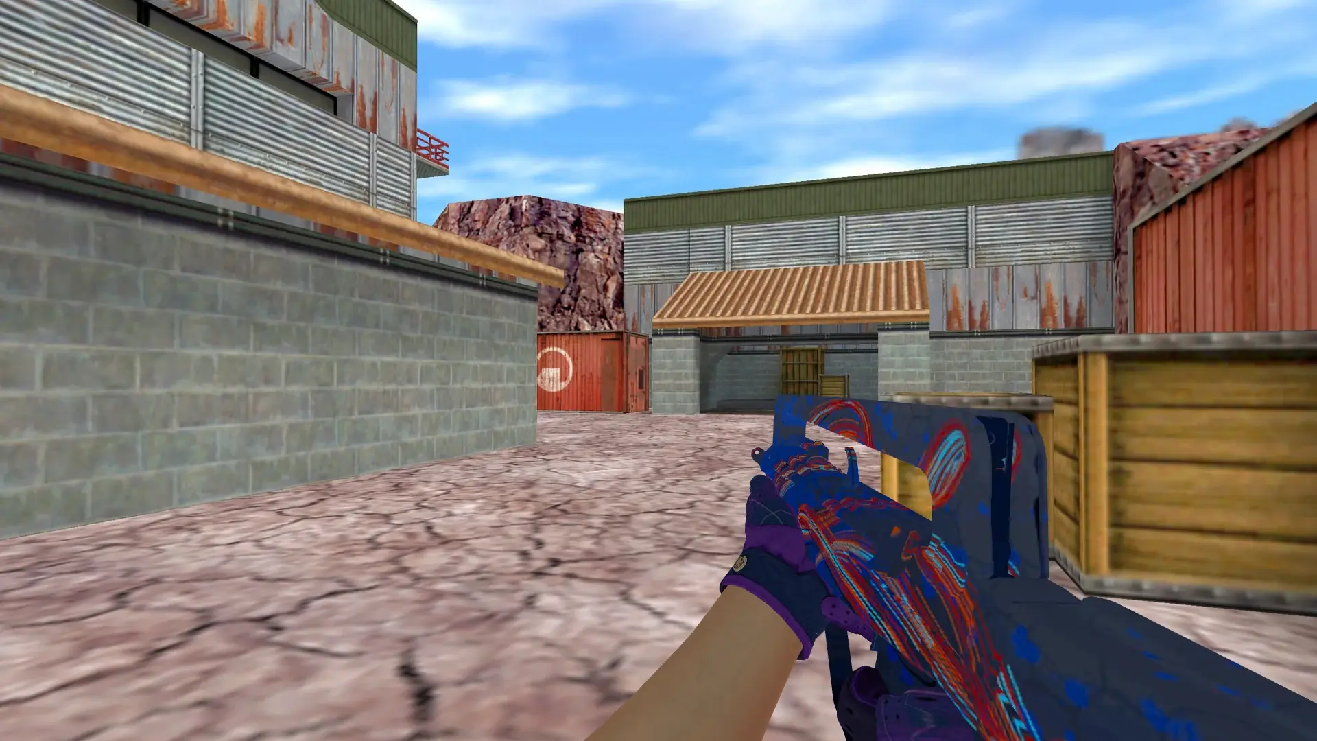 FAMAS: Imperial Plaid Driver Gloves — de_nuke (first person)