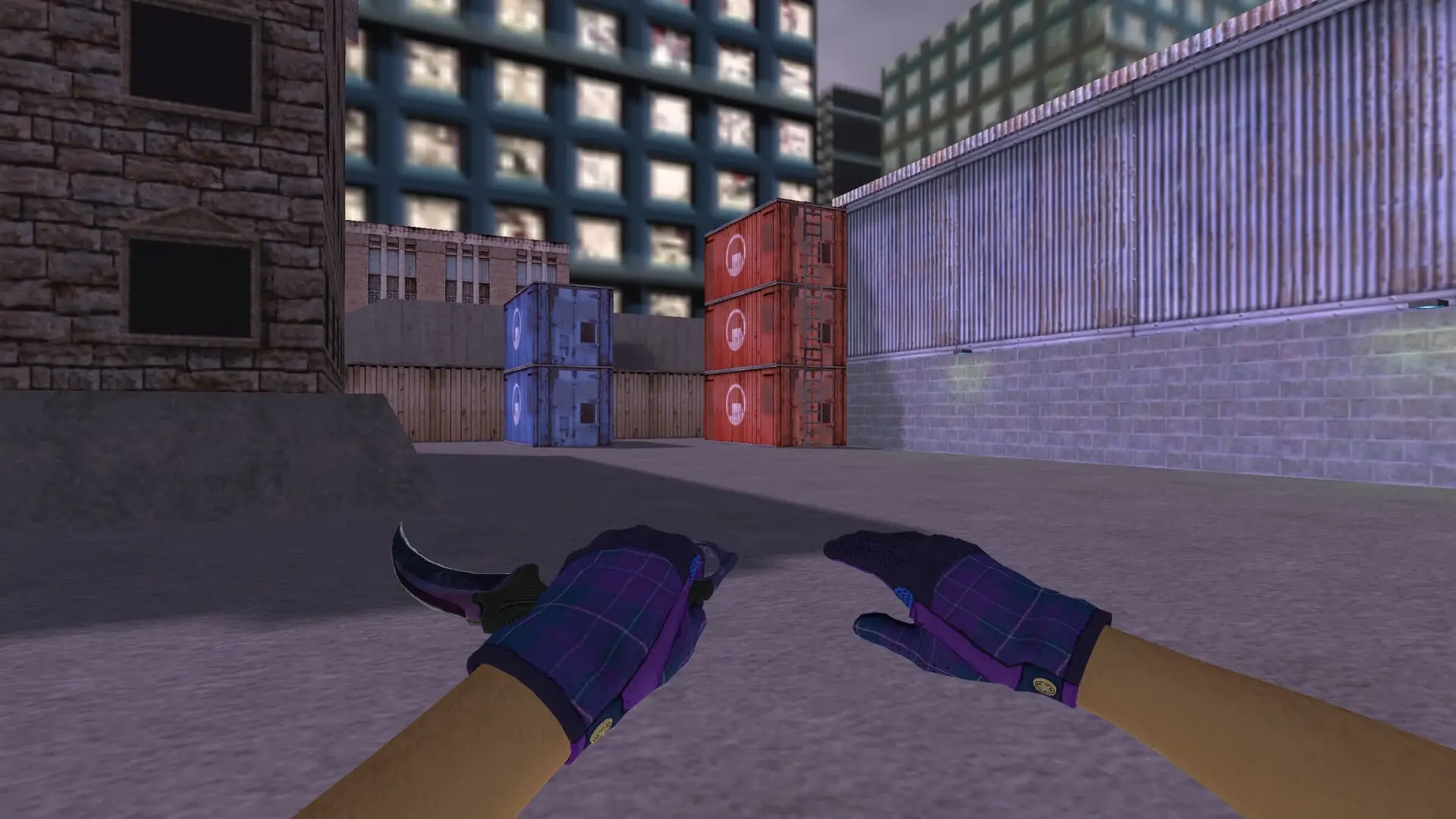 Knife: Imperial Plaid Driver Gloves — cs_assault (first person)