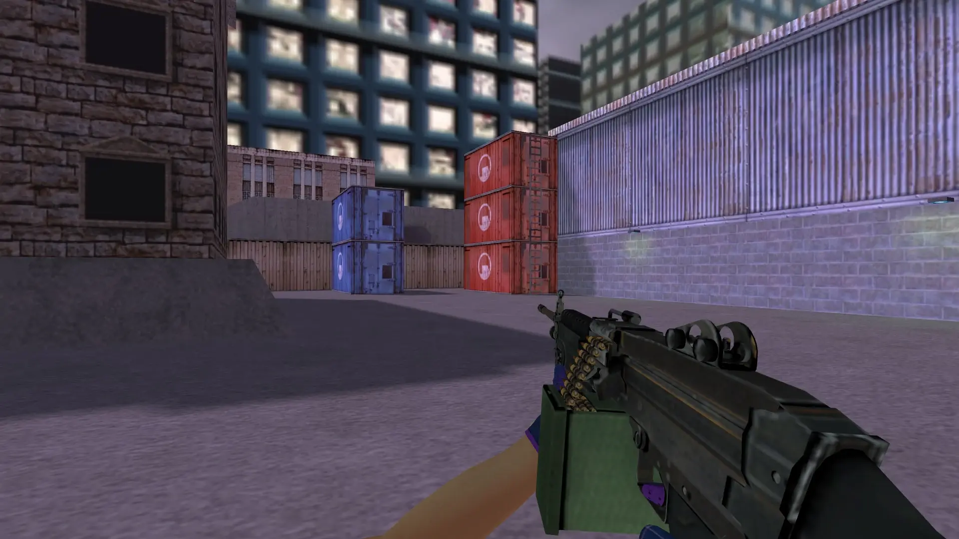 M249: Imperial Plaid Driver Gloves — cs_assault (first person)