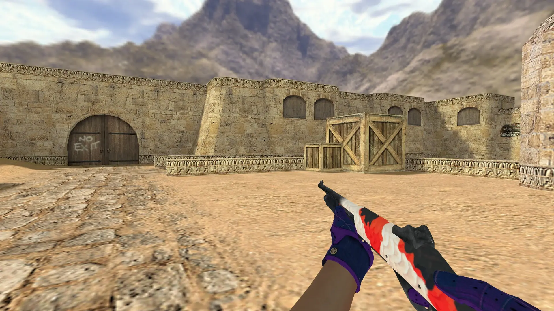 M3: Imperial Plaid Driver Gloves — de_dust2 (first person)