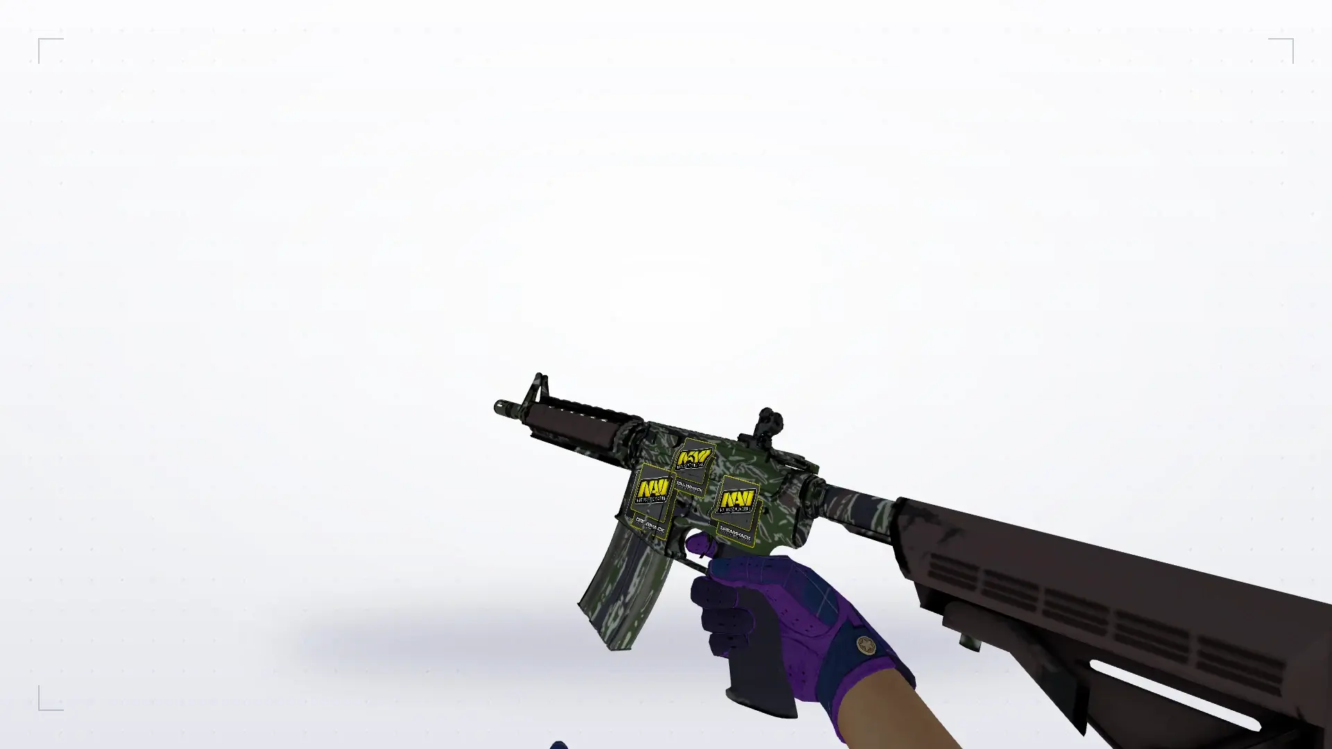 M4A1: Imperial Plaid Driver Gloves — first person