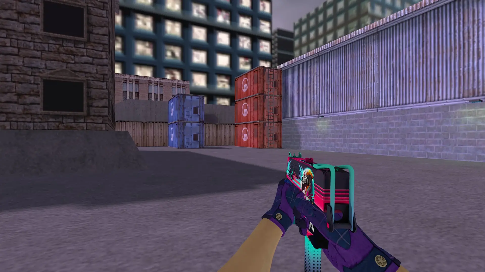 MAC-10: Imperial Plaid Driver Gloves — cs_assault (first person)