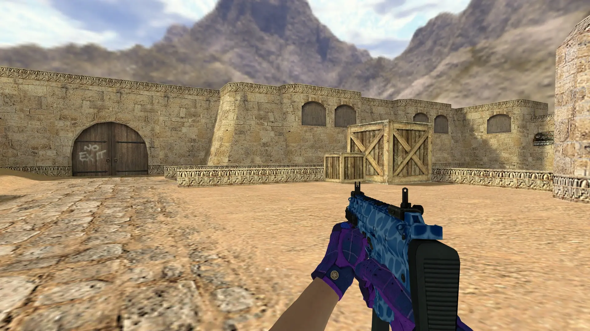 MP5: Imperial Plaid Driver Gloves — de_dust2 (first person)