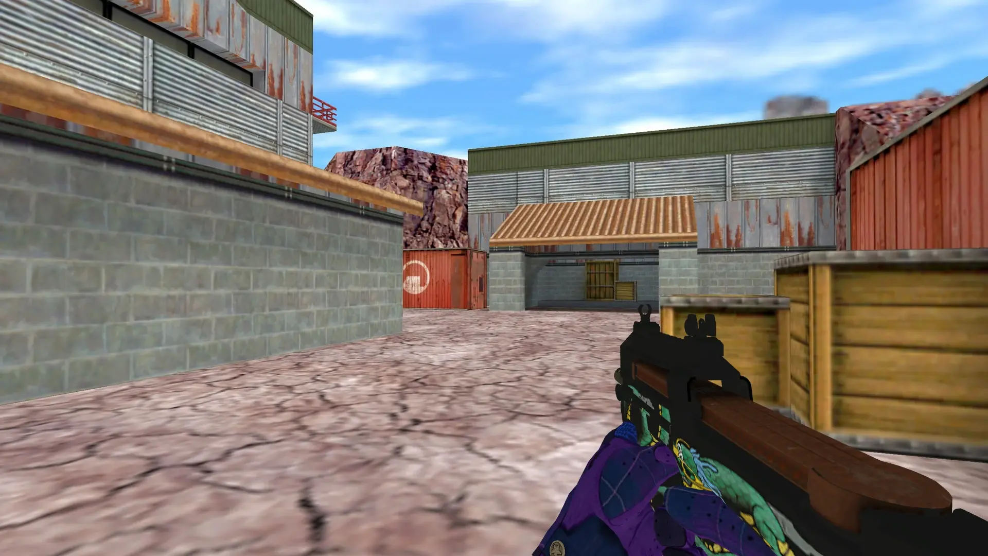 P90: Imperial Plaid Driver Gloves — de_nuke (first person)