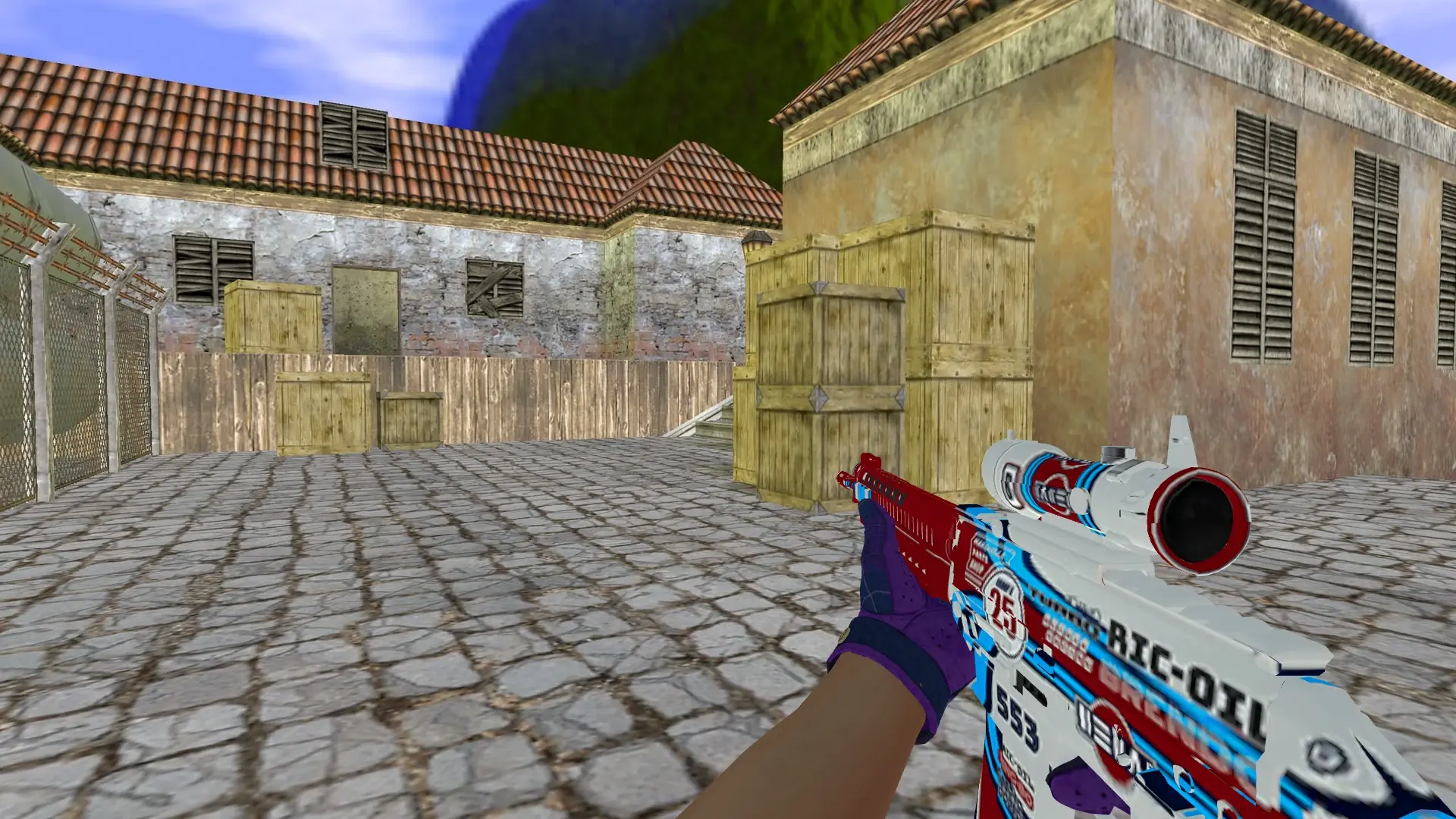 SG552: Imperial Plaid Driver Gloves — de_inferno (first person)