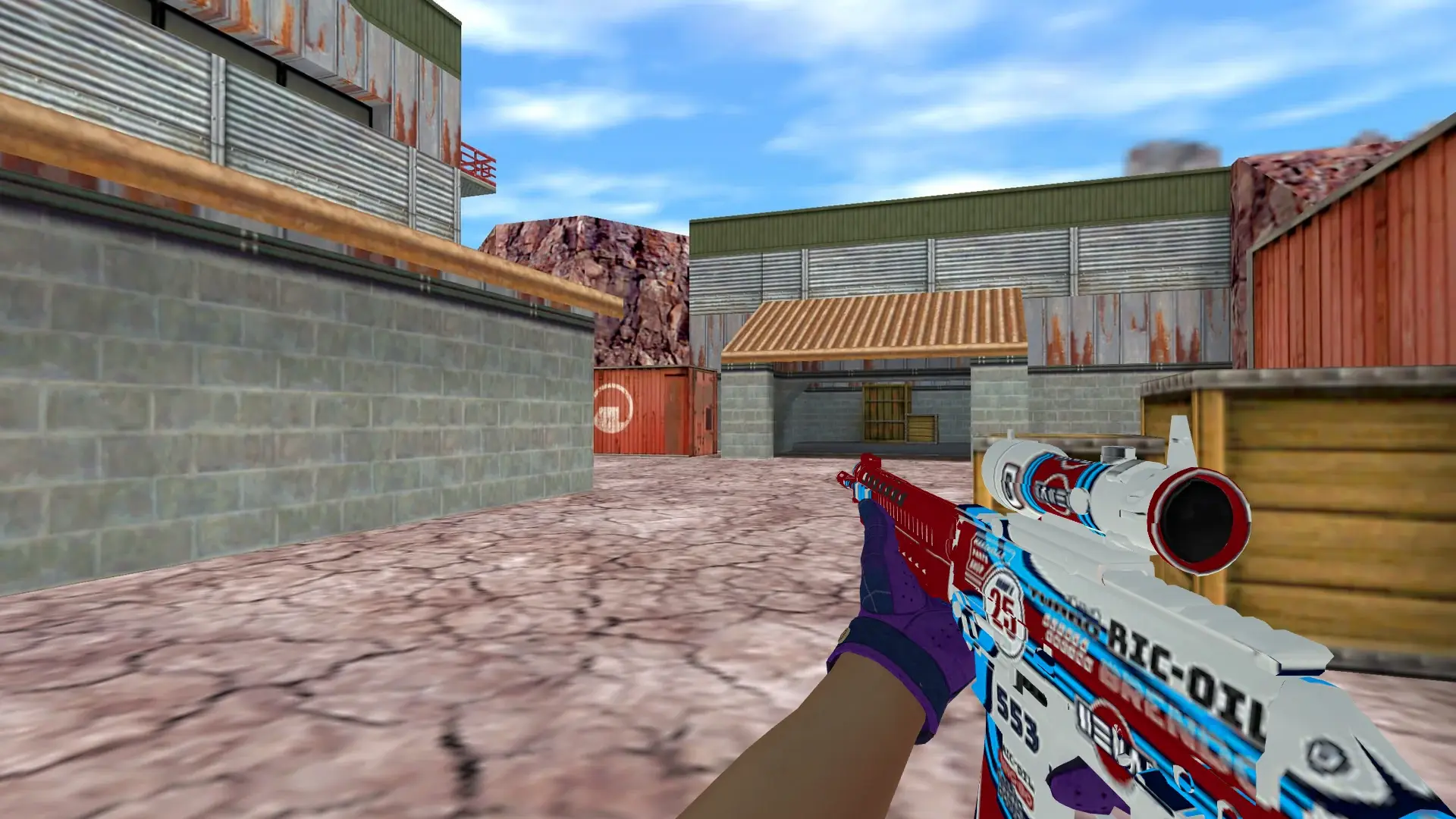 SG552: Imperial Plaid Driver Gloves — de_nuke (first person)